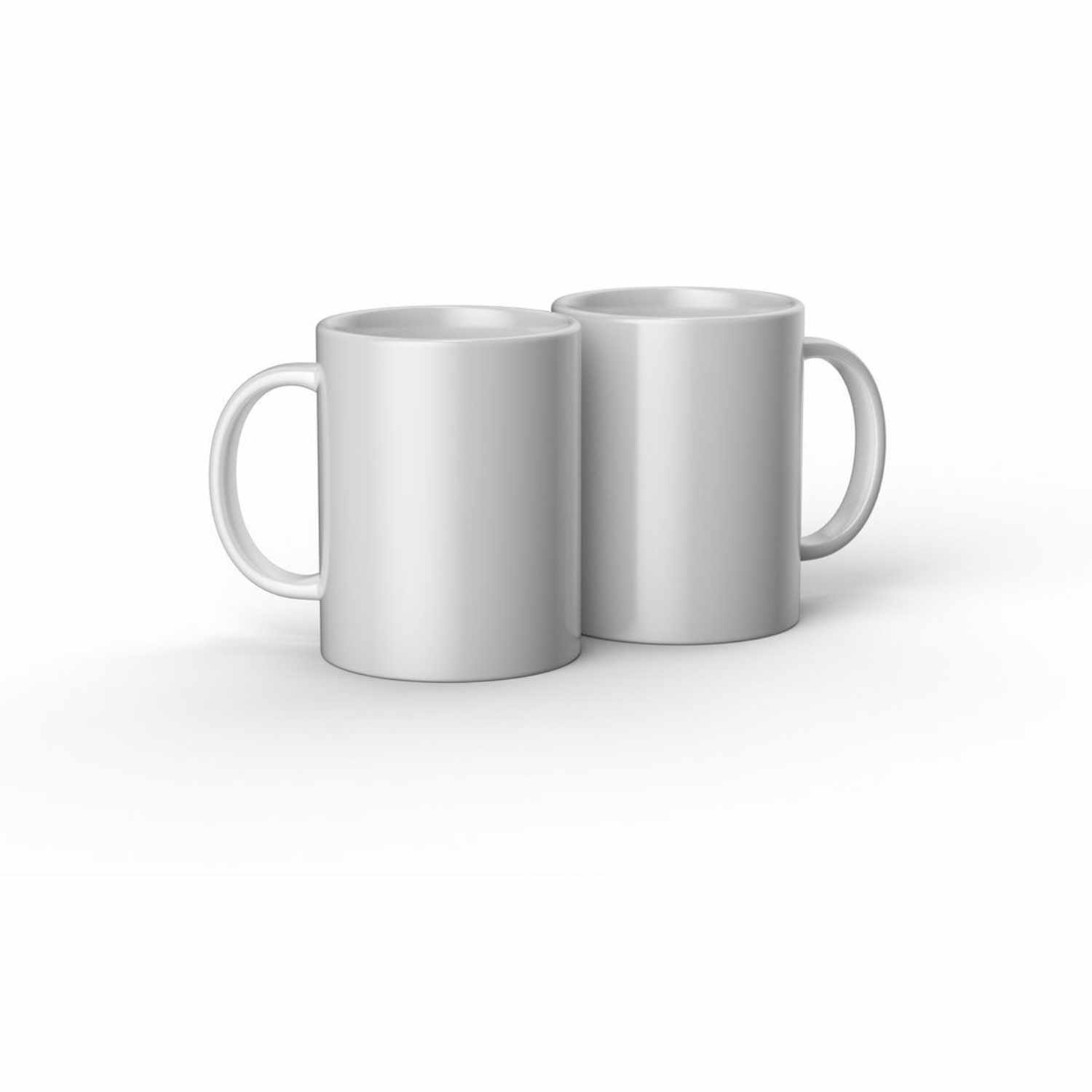 Keramiktassen für Mug Press weiß 425ml 2 Stück