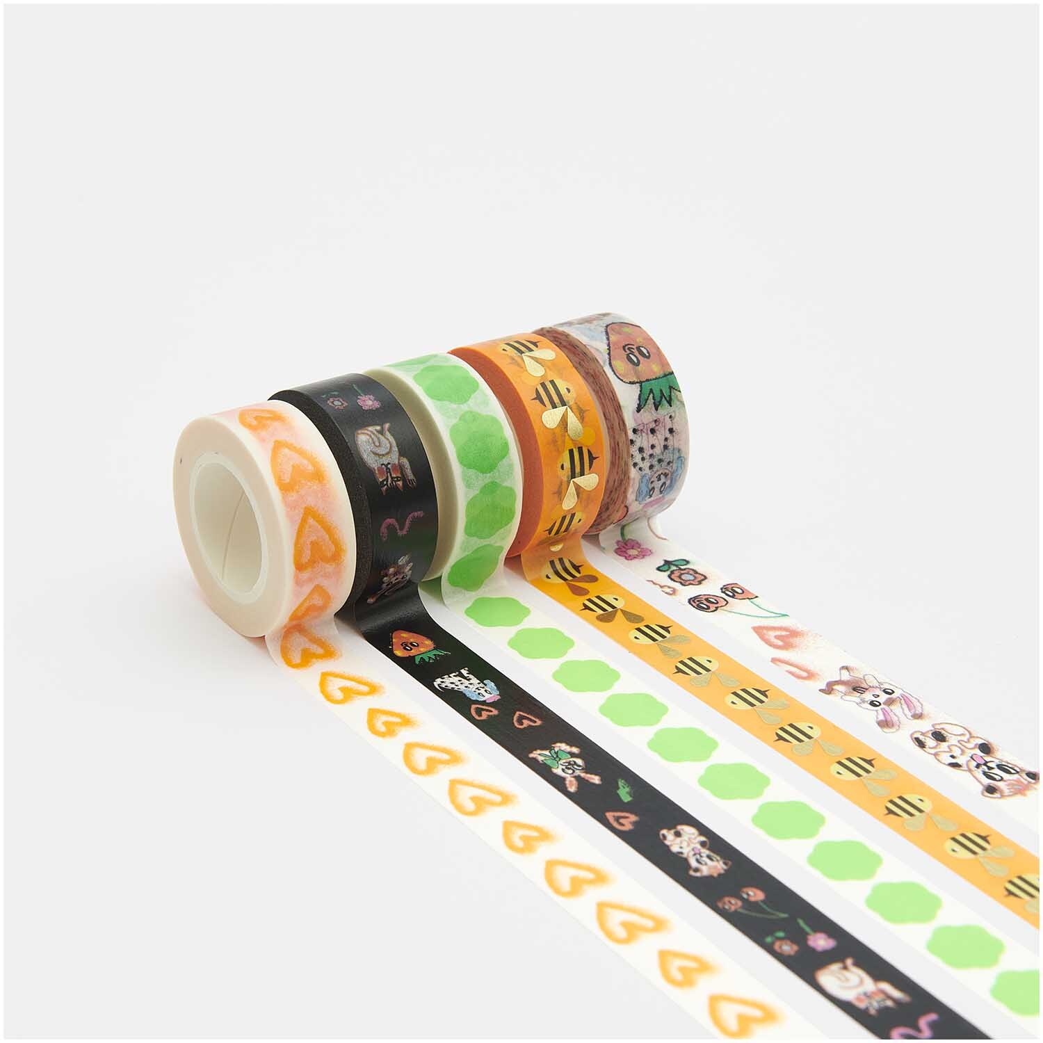 Paper Poetry Tape Set Airbrush 15mm 10m 5-teilig