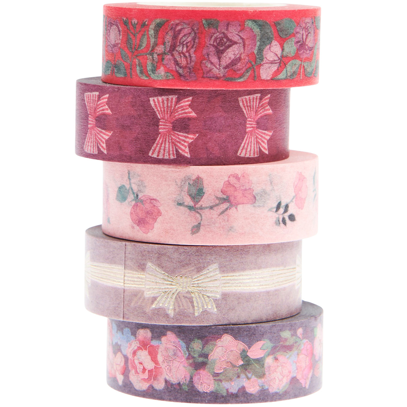 Paper Poetry Tape Set La Vie En Rose Pink/Rosa