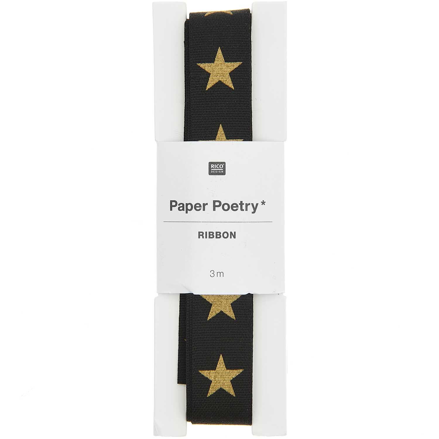 Paper Poetry Taftband Sterne 16mm 3m