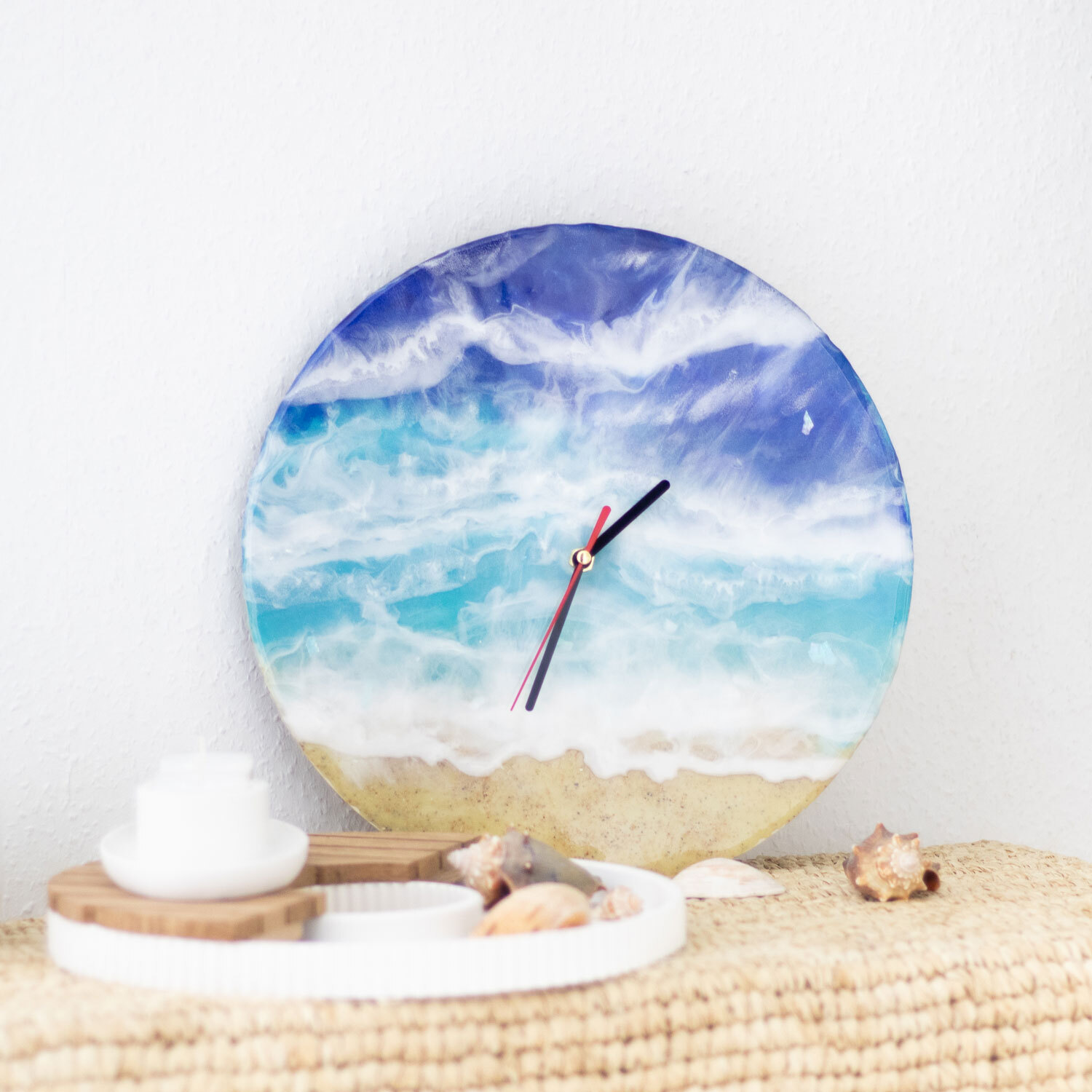 Inspiration Resin Wanduhr Ocean @machsschoen