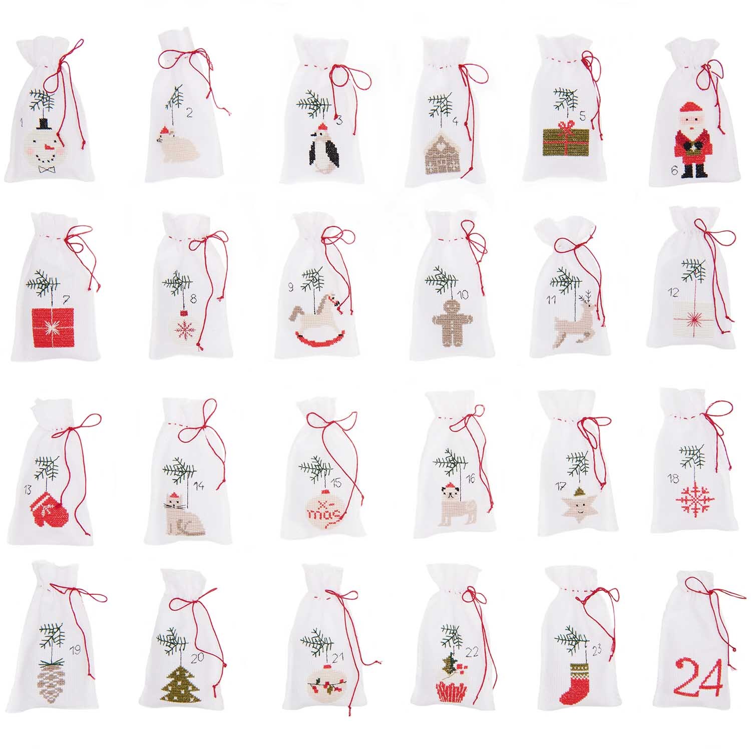 Stickpackung Adventskalender