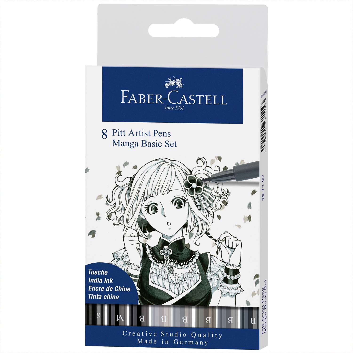 Pitt Artist Pen Manga Basic Tuschestift-Set 8teilig