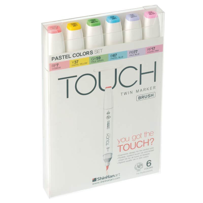 Twin Brush Marker Pastel Colors 6er Set