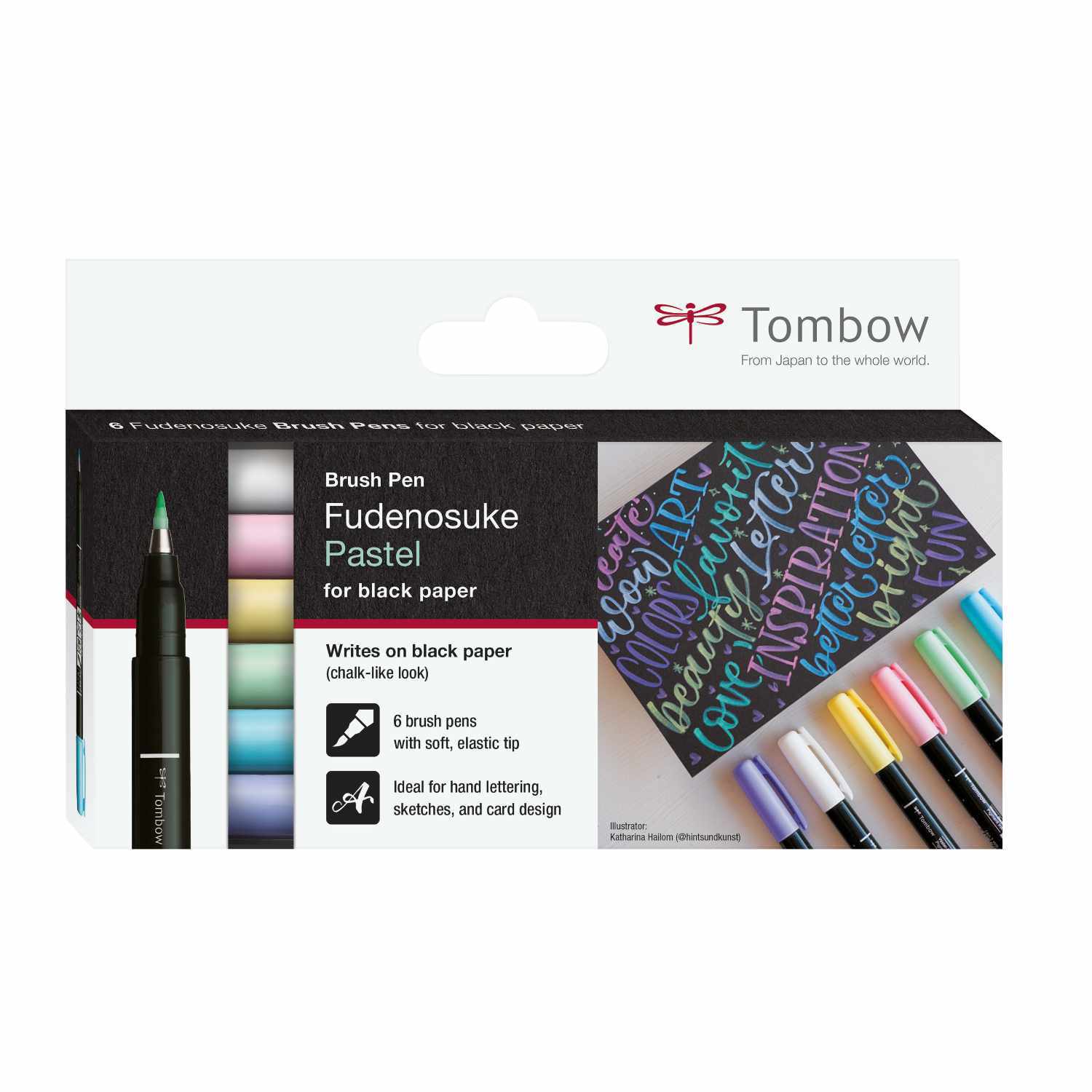 Fudenosuke Brush Pens Pastel 6teilig