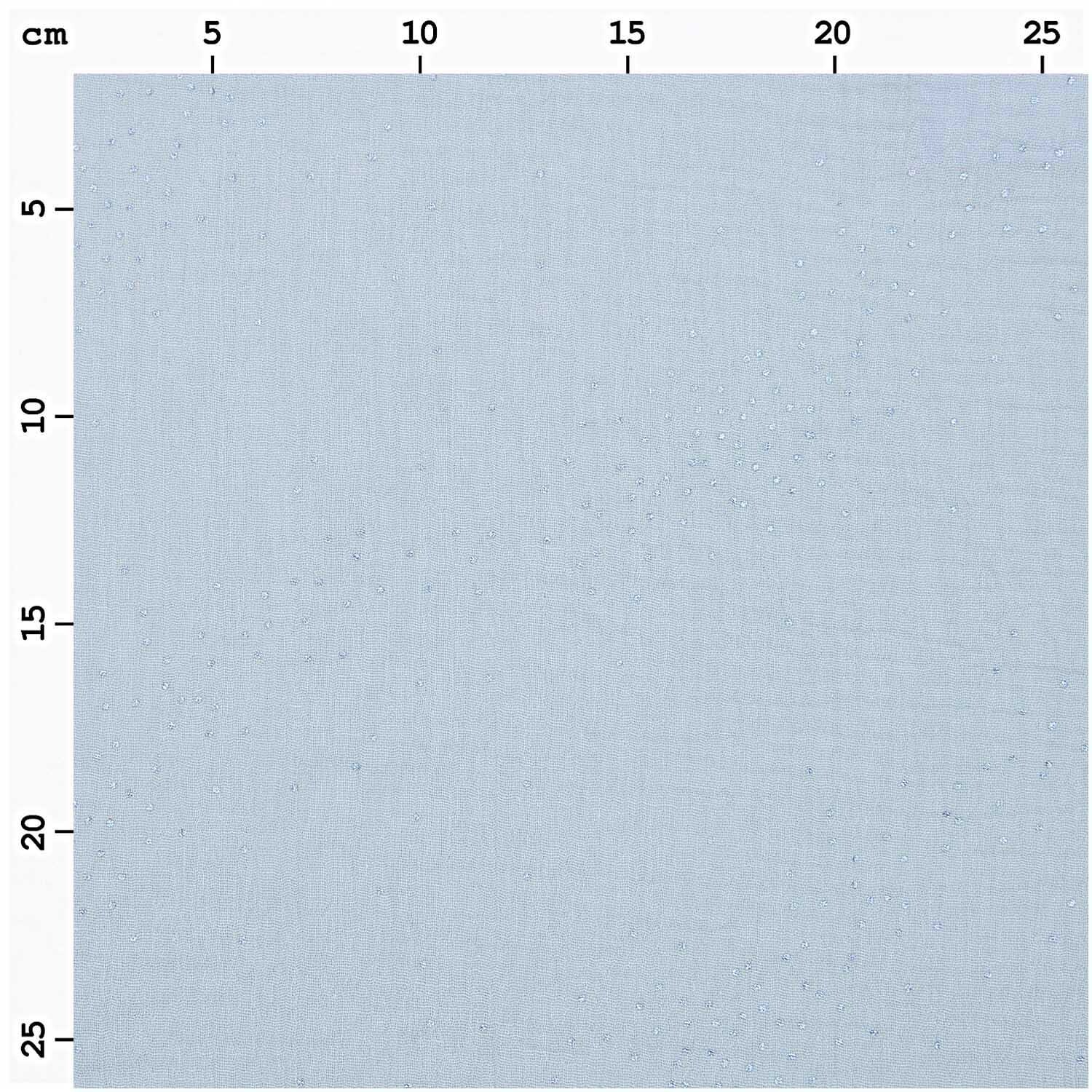 Stoffabschnitt Krinkelmusselin rauchblau 50x140cm Hot Foil