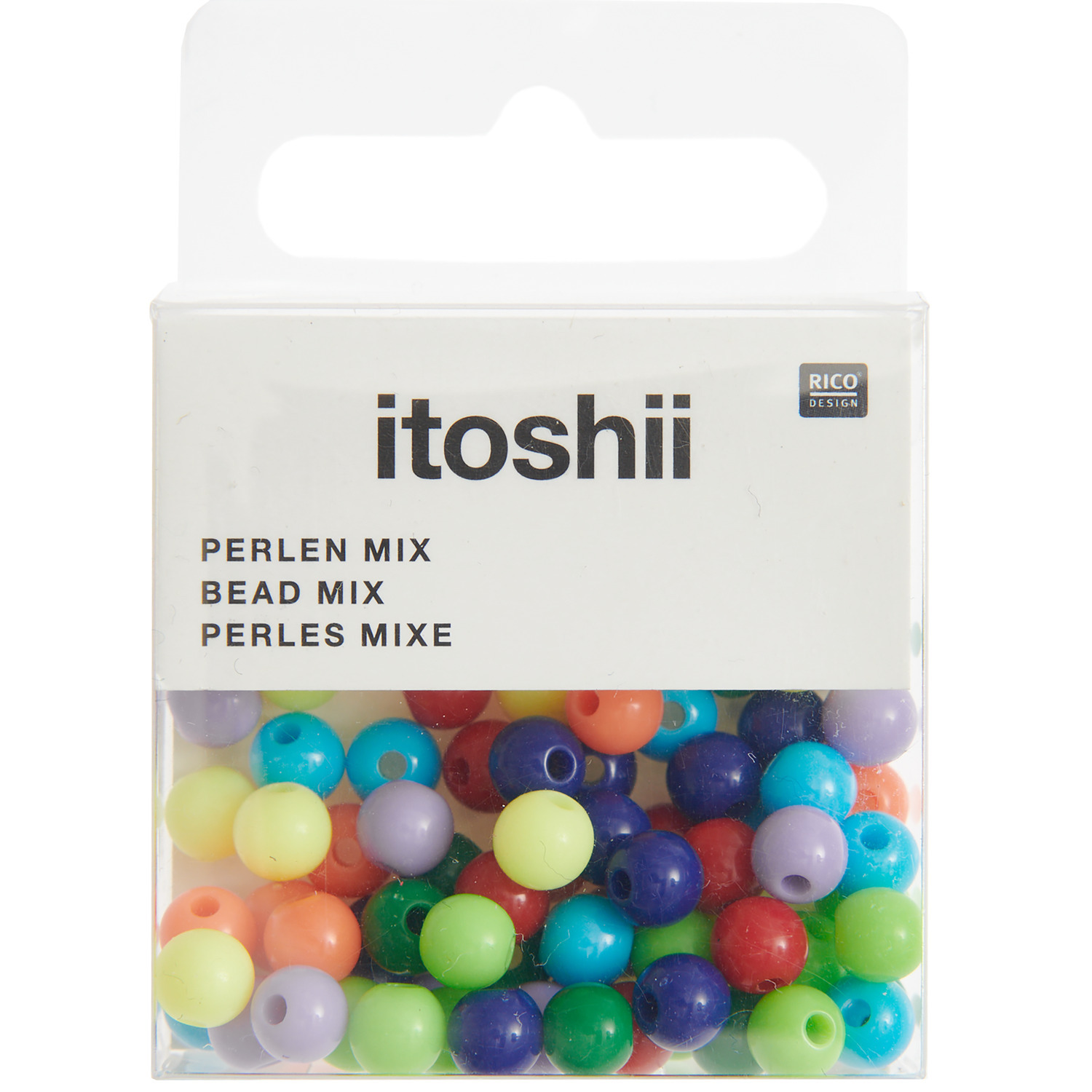 itoshii Kunststoffperlen rainbow classic Mix 6mm 80 Stück