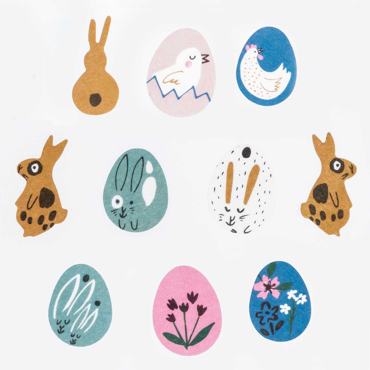 Washi Sticker Hase & Eier 200 Stück