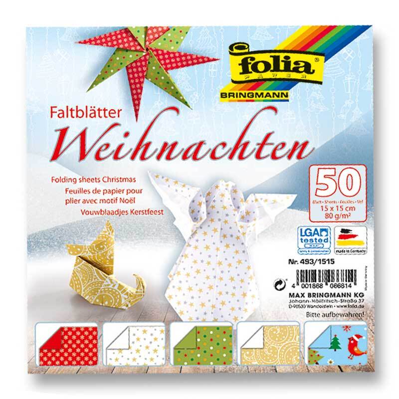 Faltblätter Weihnachten 15x15cm 50 Blatt