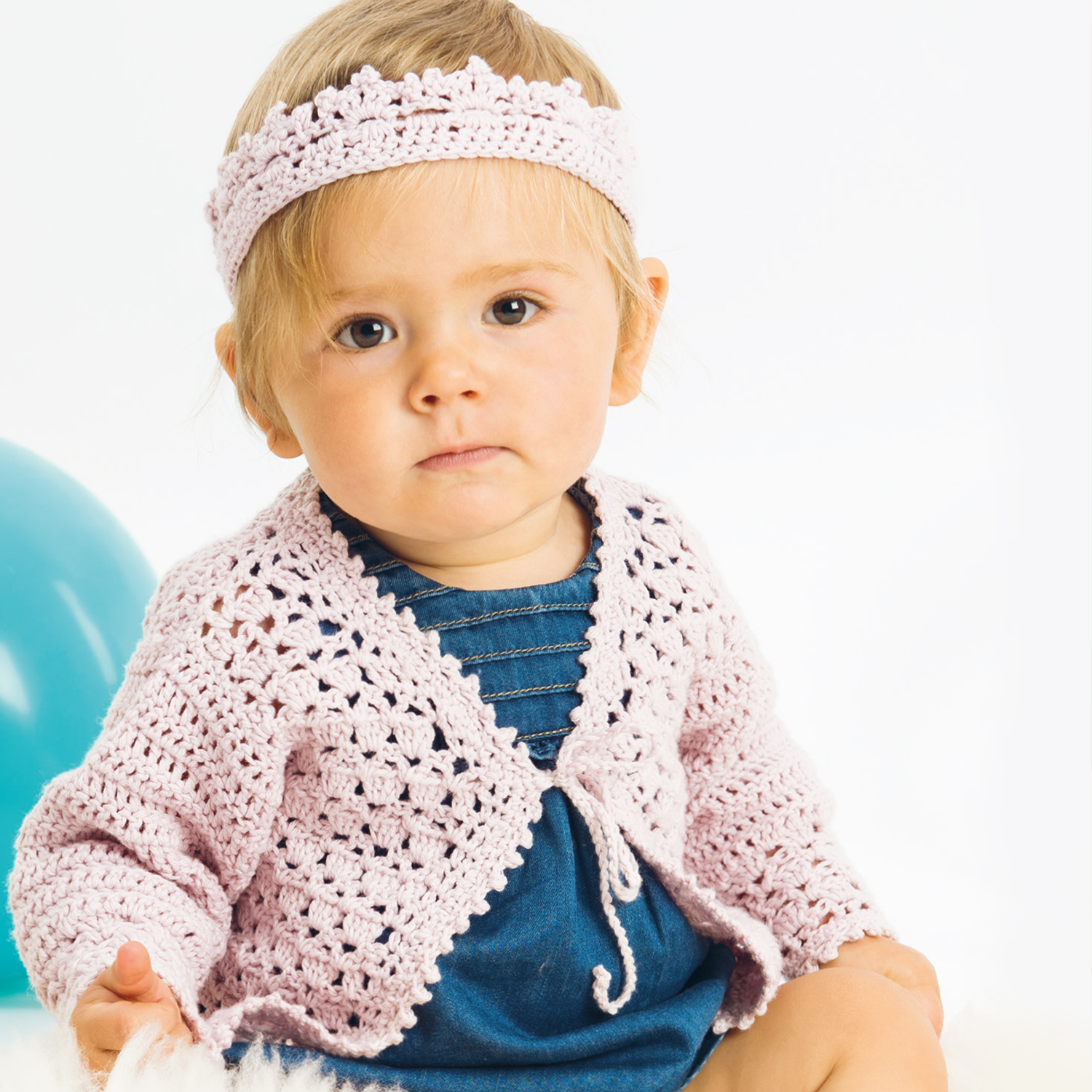 Häkelanleitung Baby-Jacke mit Krone