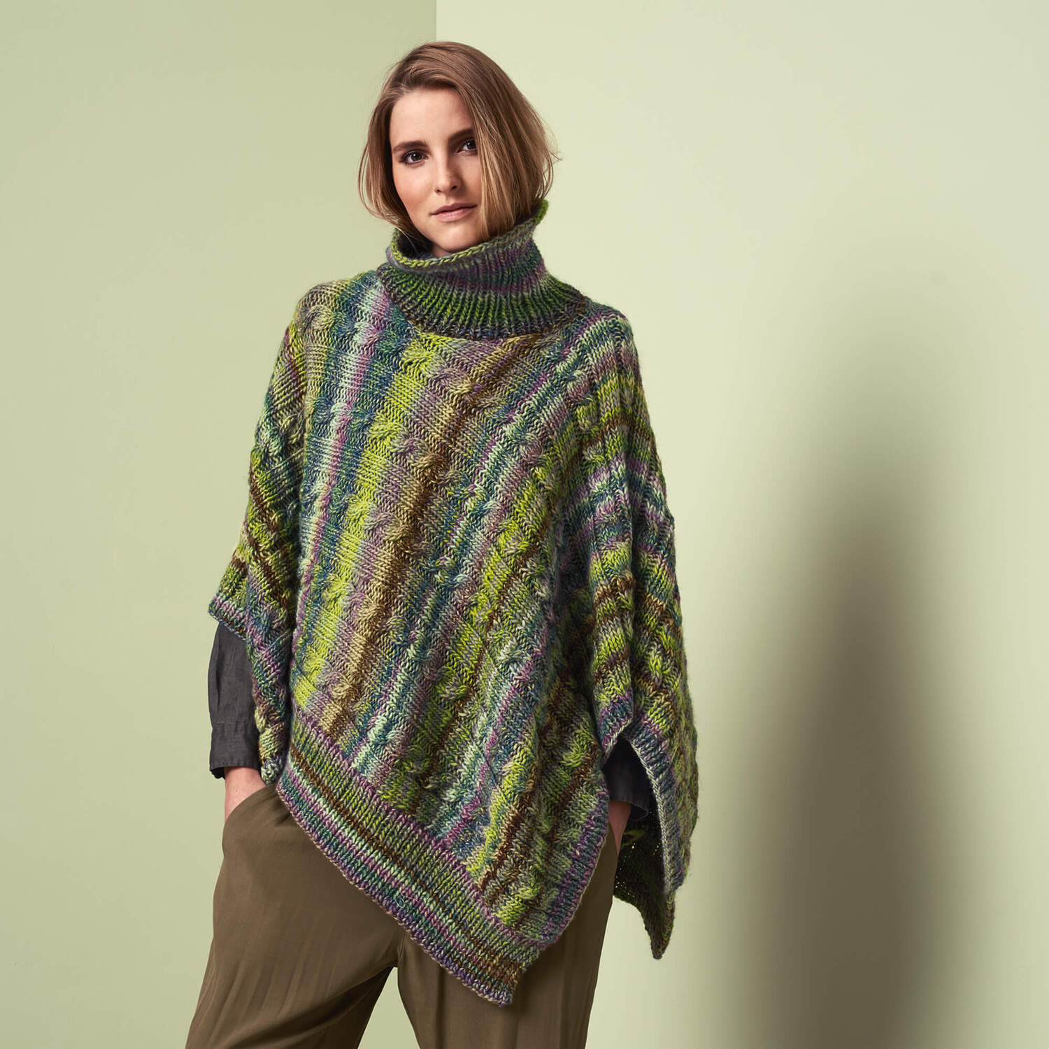 Strickanleitung Poncho aus Rigato