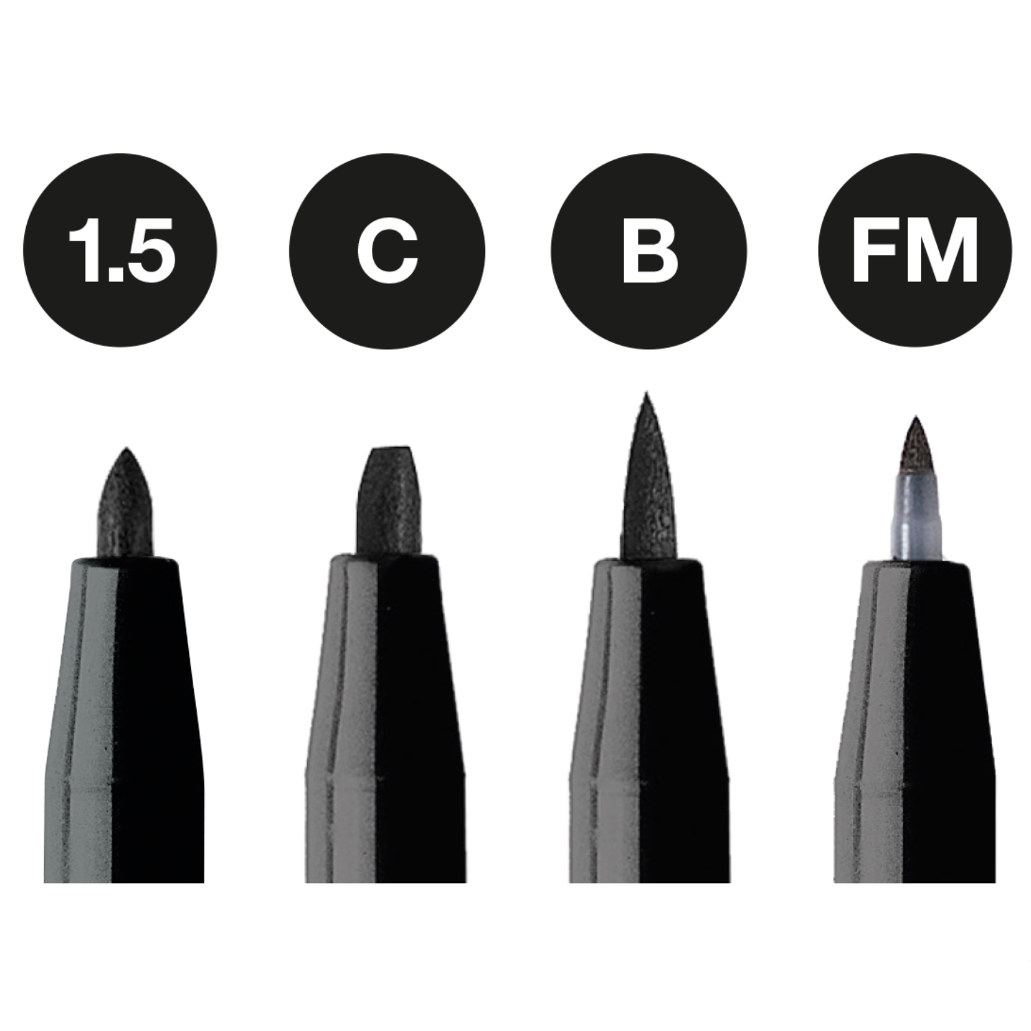 Pitt Artist Pen Tuschestift Set Schwarz