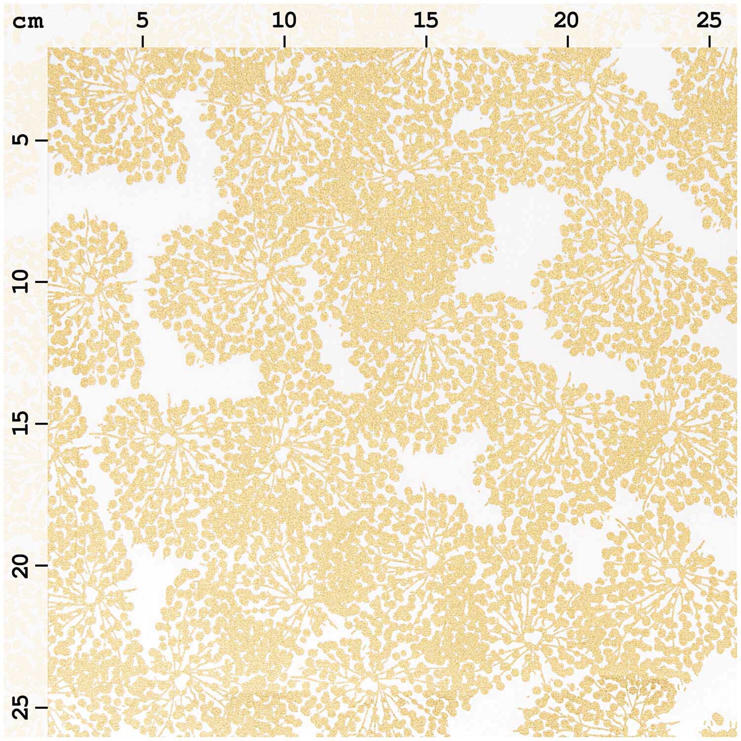 Stoff Allium weiß-gold 50x140cm