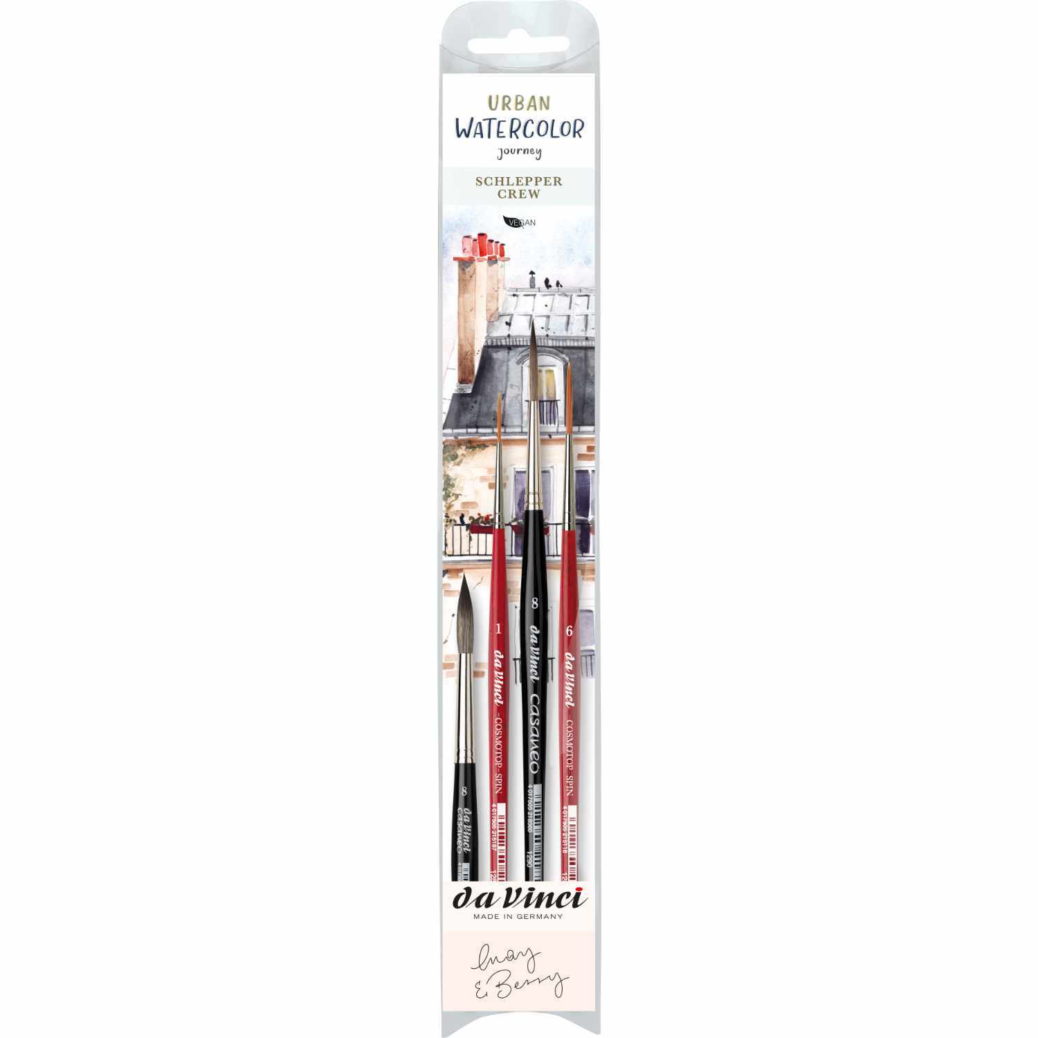 da Vinci Pinsel-Set Urban Watercolor Schlepper Crew