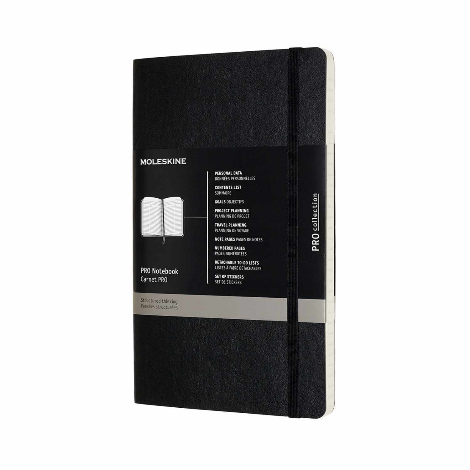 PRO Notizbuch Soft Cover schwarz