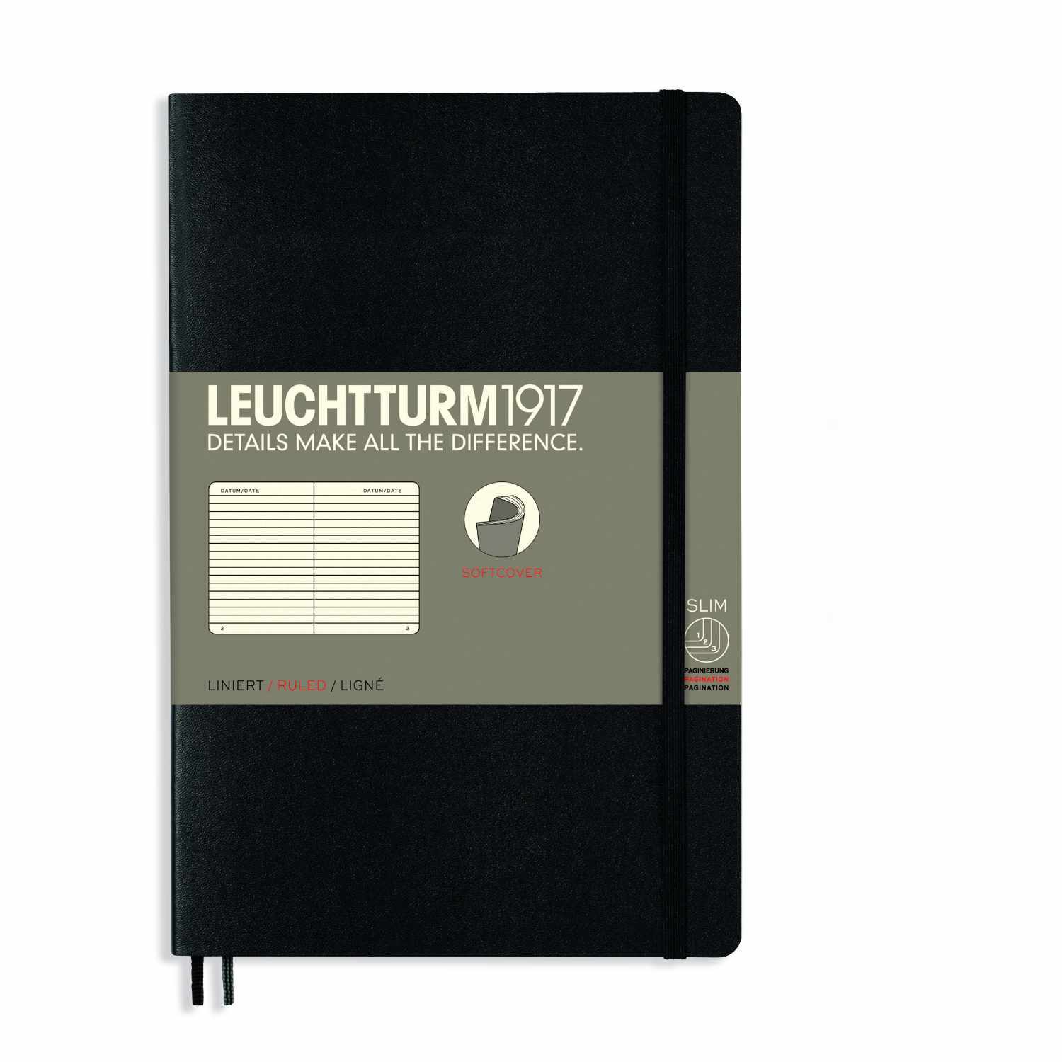 Notizbuch Paperback liniert Softcover B6