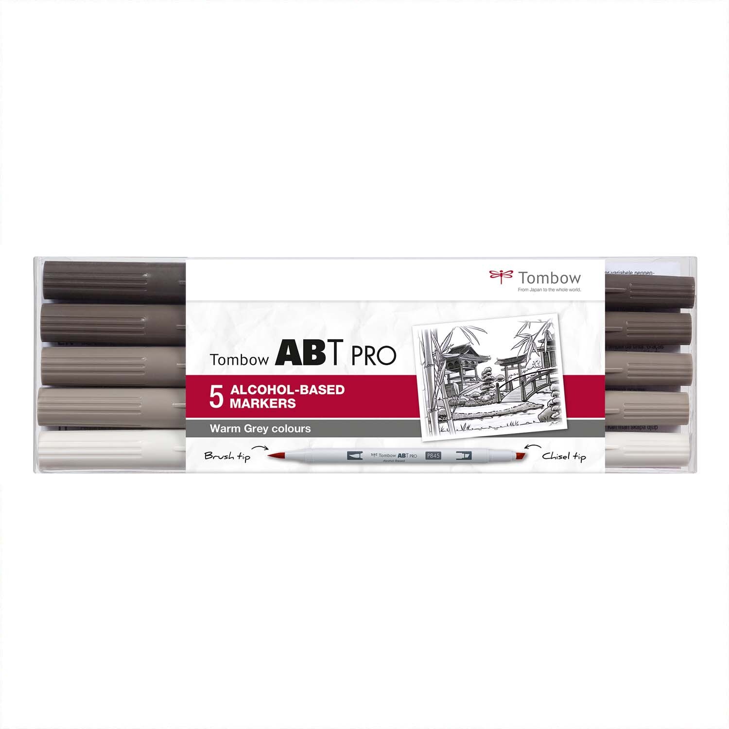 ABT PRO Warm Grey Colours Alkoholbasierte Marker 5teilig