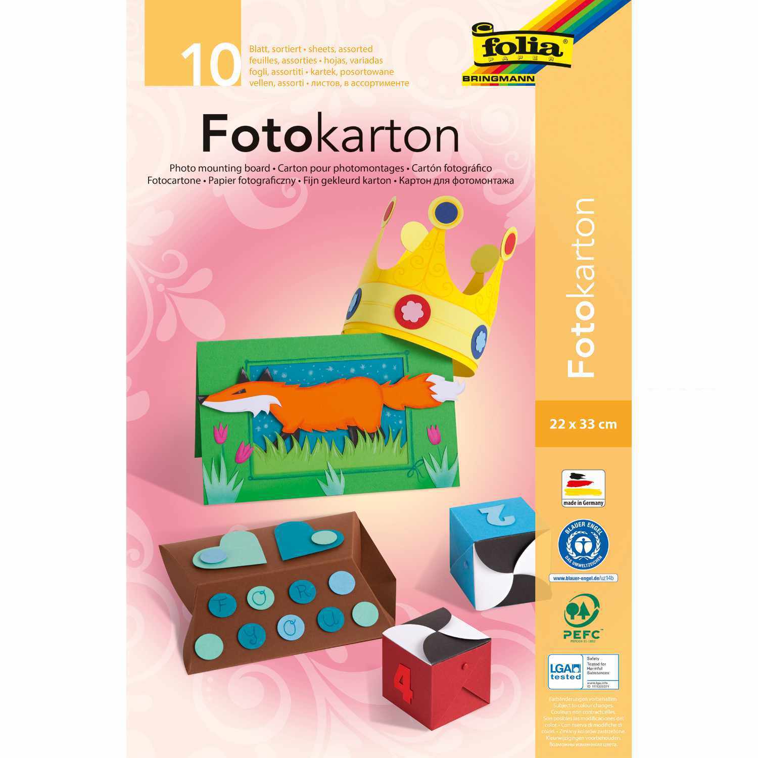 Fotokarton 22x33cm 300g/m² 10 Blatt