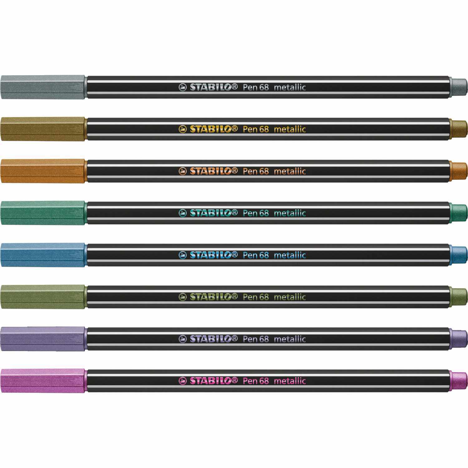 Pen 68 Metallic im Kunststoffetui 8 Farben