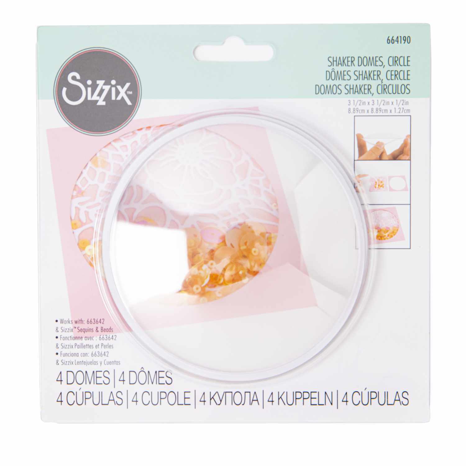 Shaker Domes Circle Kuppeln 8,9cm 4 Stück