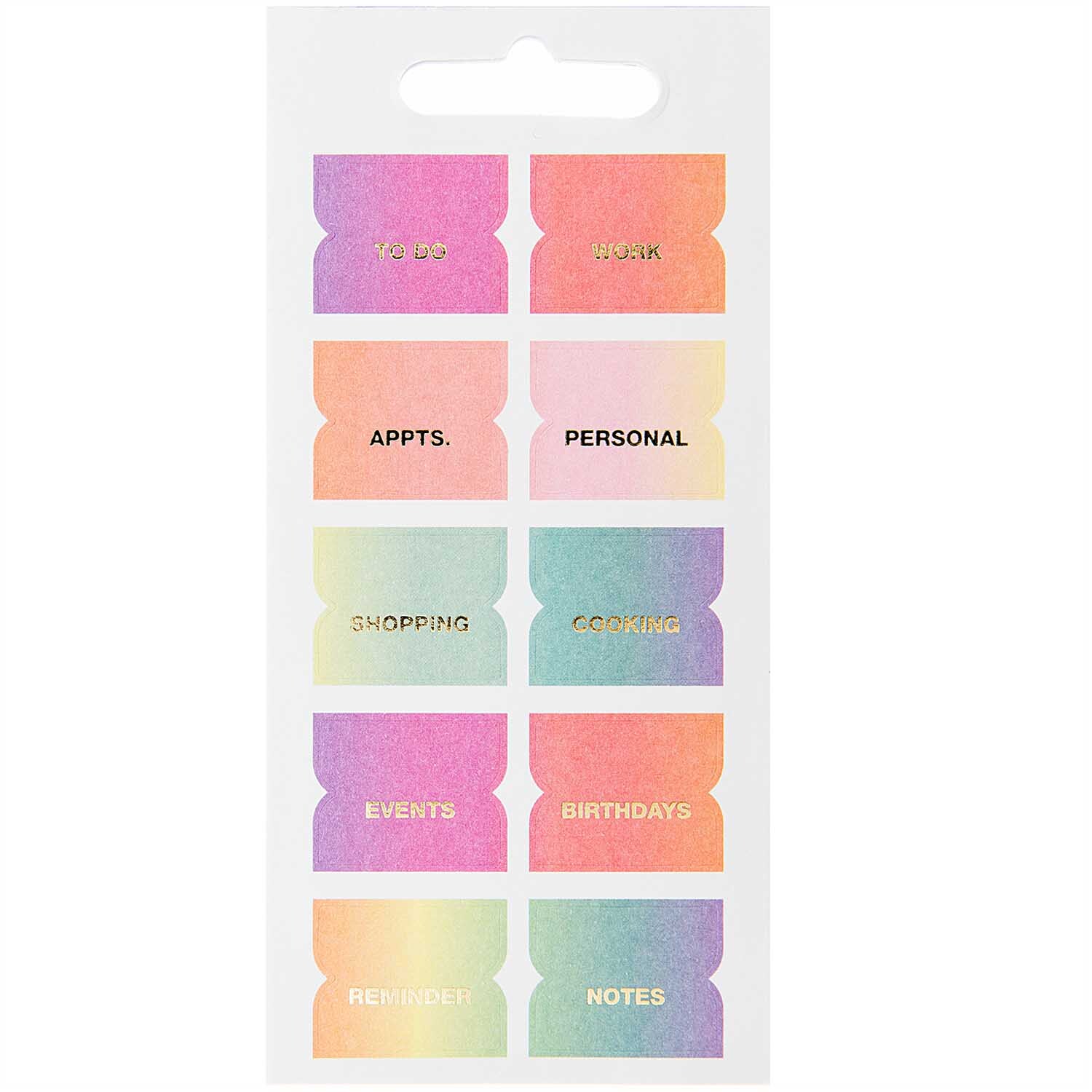 Paper Poetry Stickerbuch Register pastell 10 Blatt