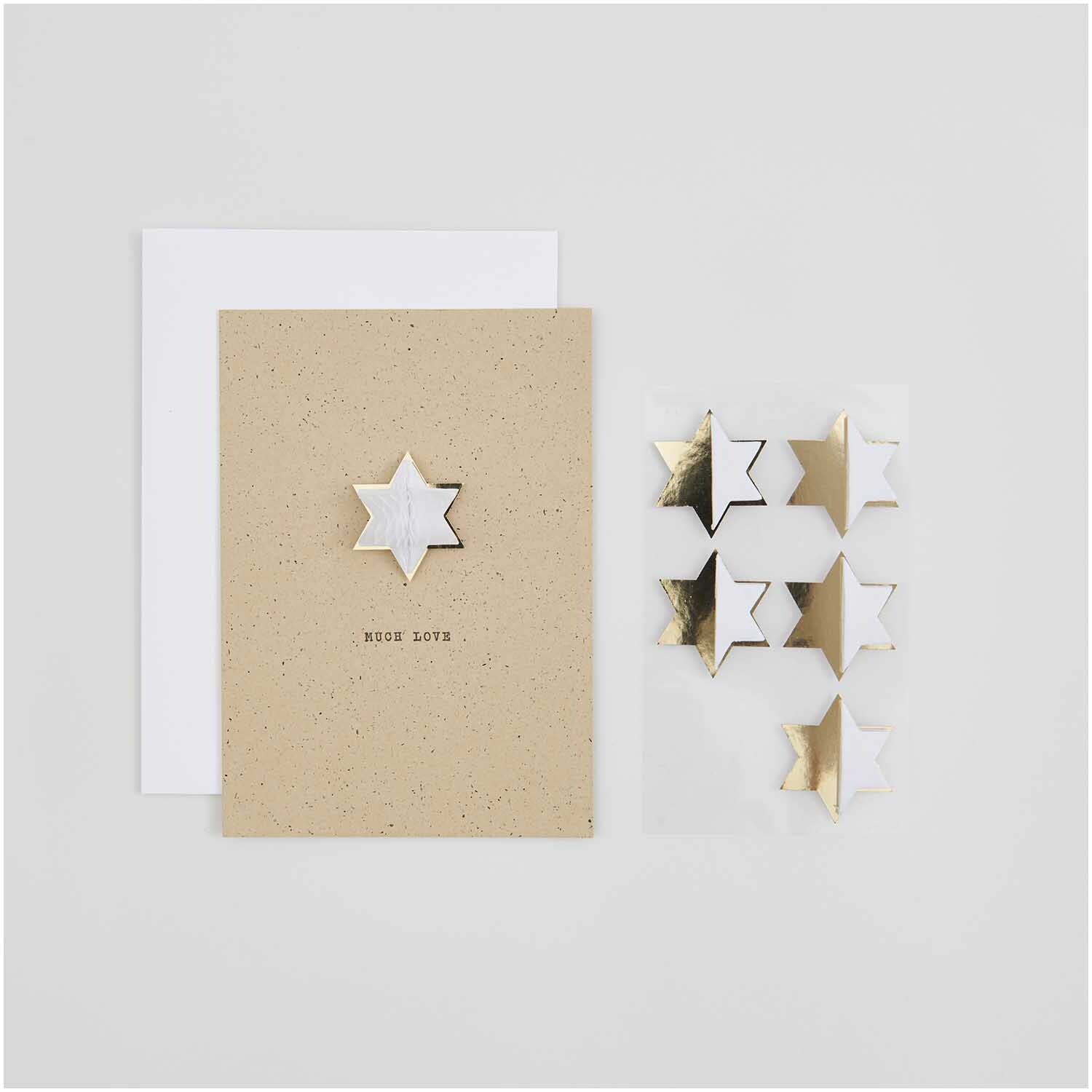 Paper Poetry Wabenpapiersticker Sterne 1 Blatt