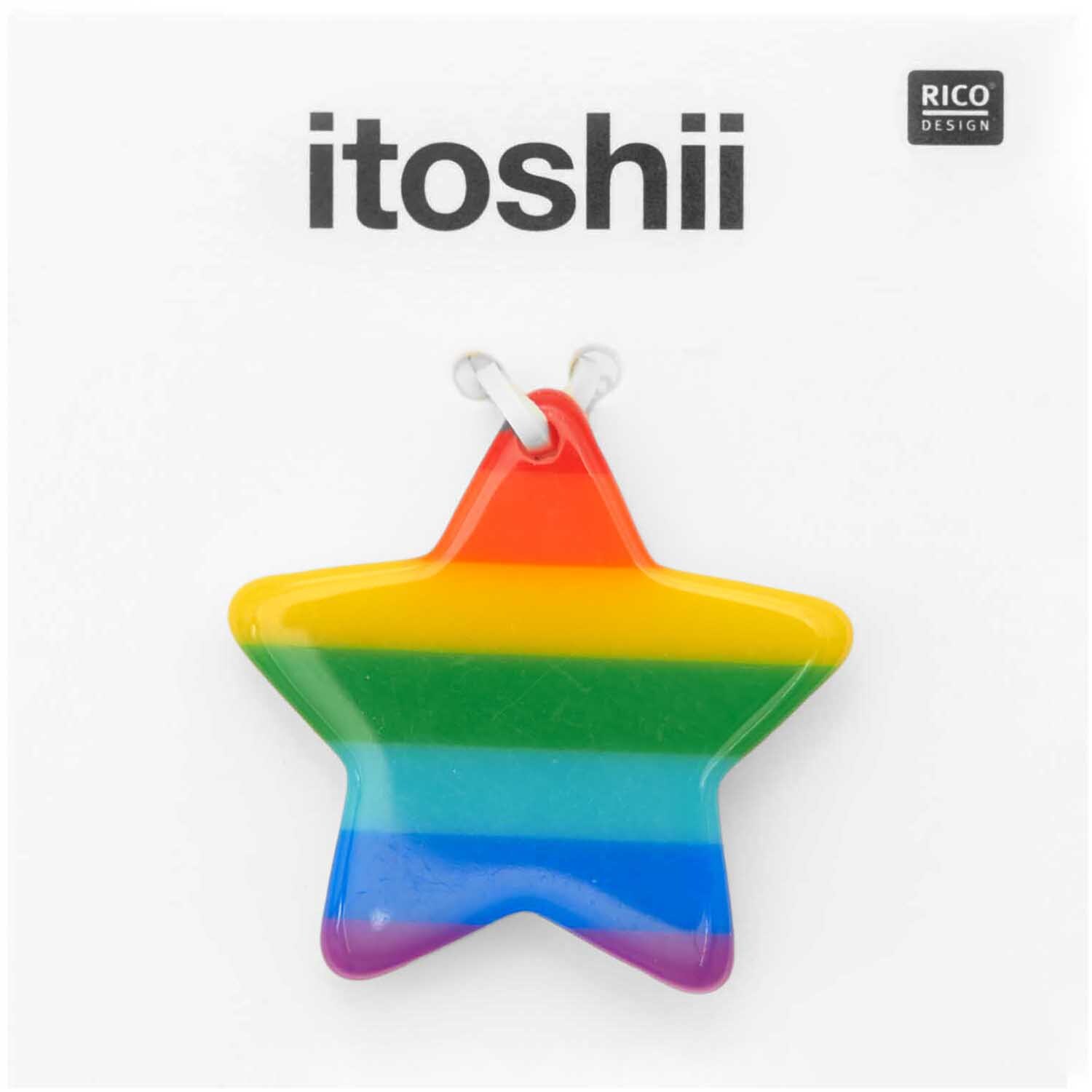 itoshii Regenbogen Scheibe Stern 26x25x3mm 1 Stück