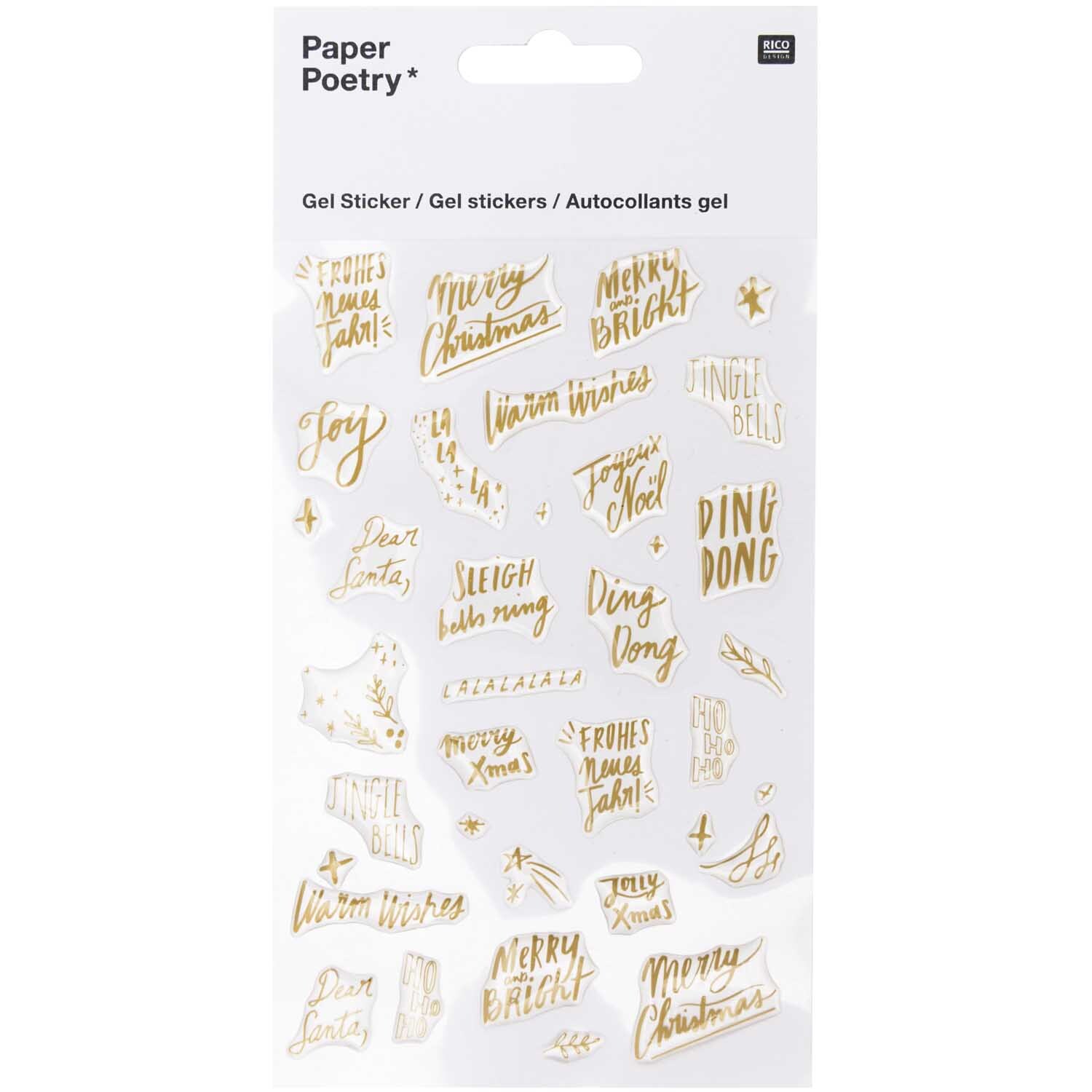 Paper Poetry Gelsticker Jolly Christmas Schrift