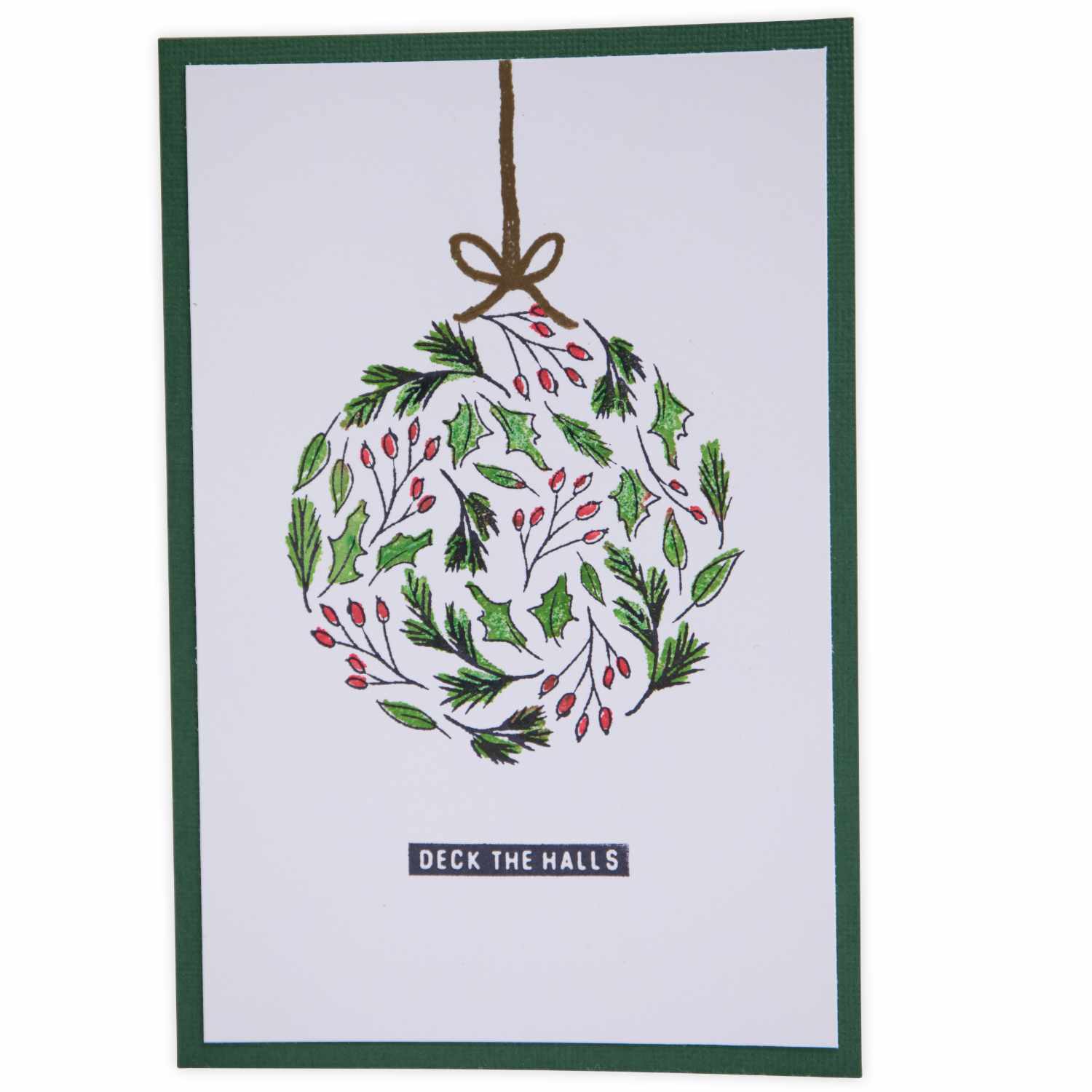 Layered Clear Stamps Leafy Ornament by Lisa Jones