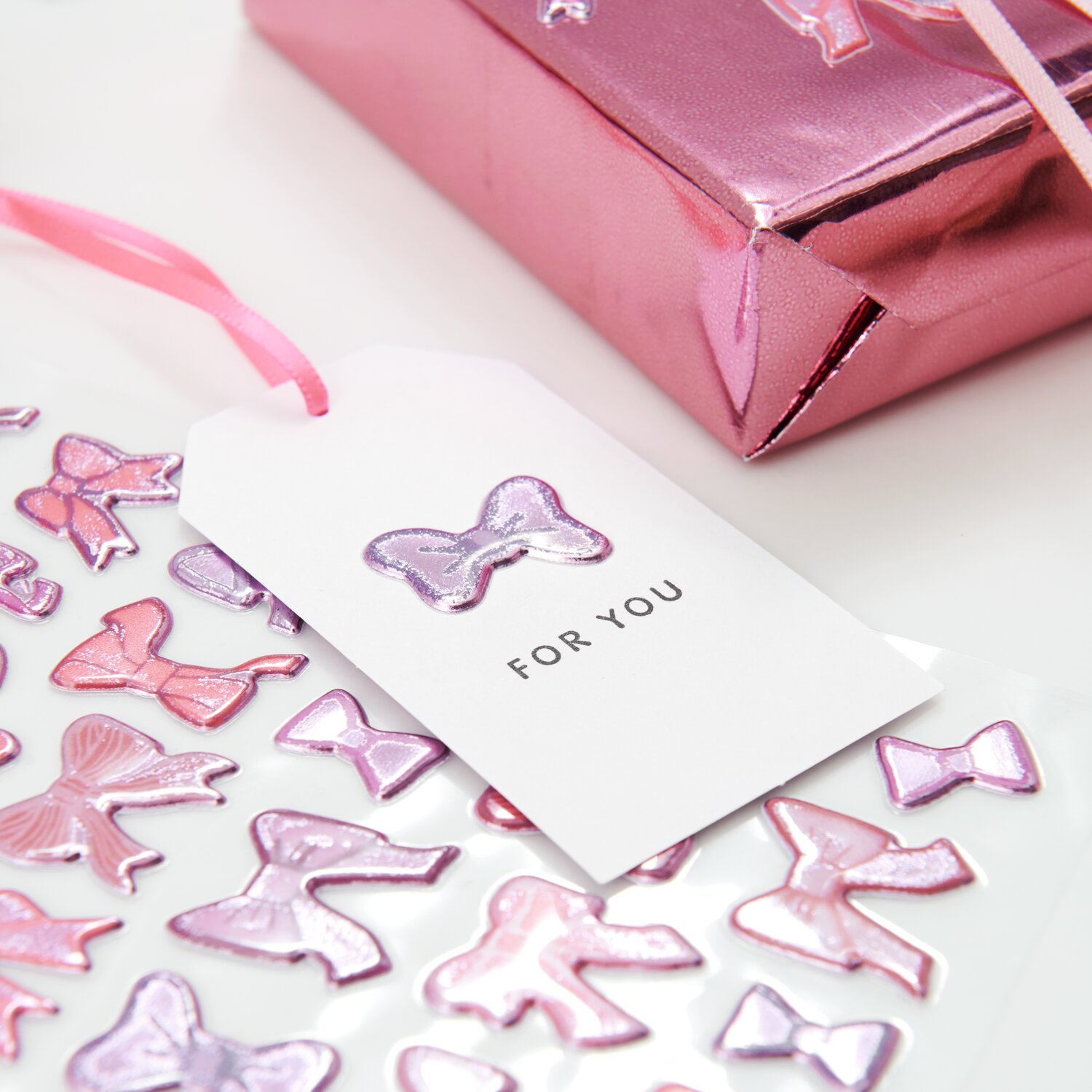 Paper Poetry Puffy Sticker La Vie en Rose Schleifen