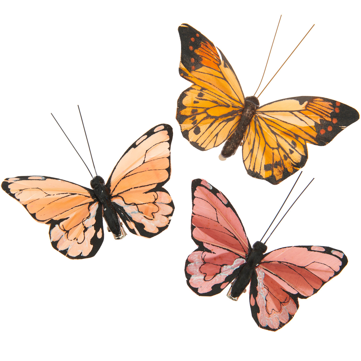 Schmetterling mit Clip Apricot