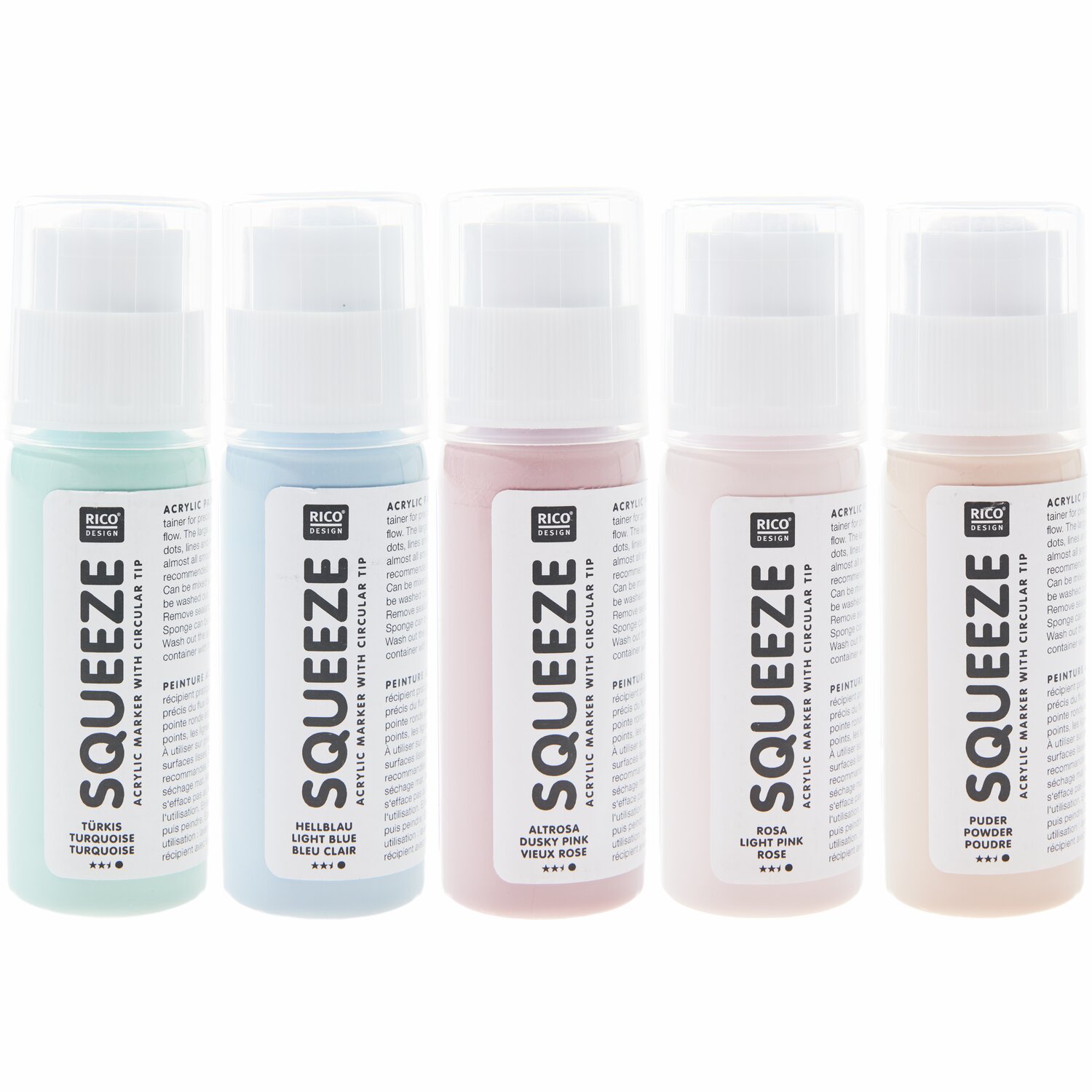 Squeeze Acrylic Marker Set Pastell 