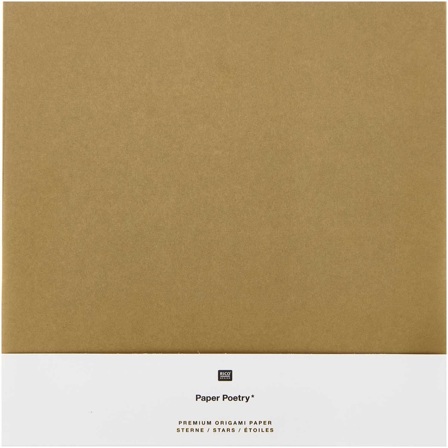 Paper Poetry Origami Kraftpapier gold 32 Blatt