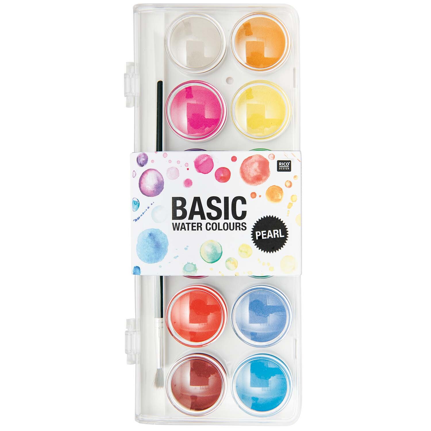 Basic Pearl Water Colours Wasserfarbkasten 12 Farben