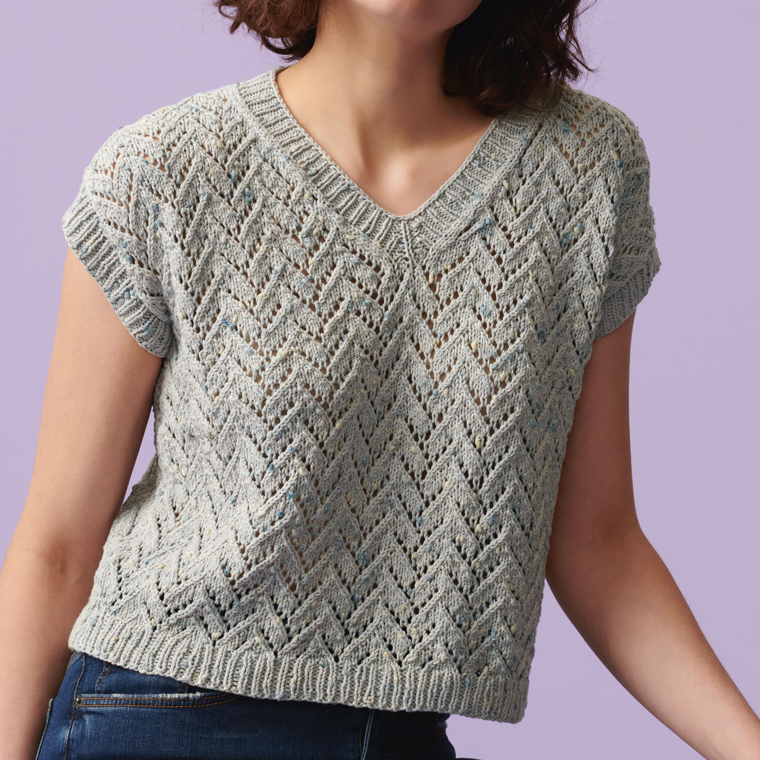 Strickanleitung Top mit Zickzack-Muster aus Fashion Cotton Neps dk