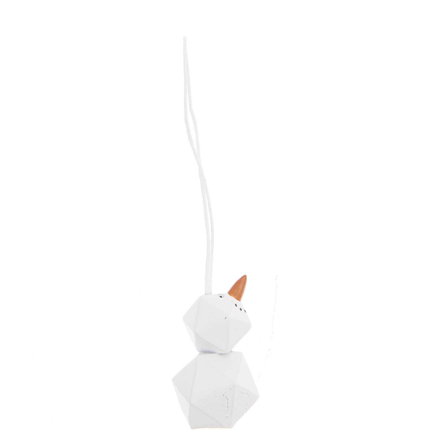 Hänger Schneemann Polyresin weiß 5cm