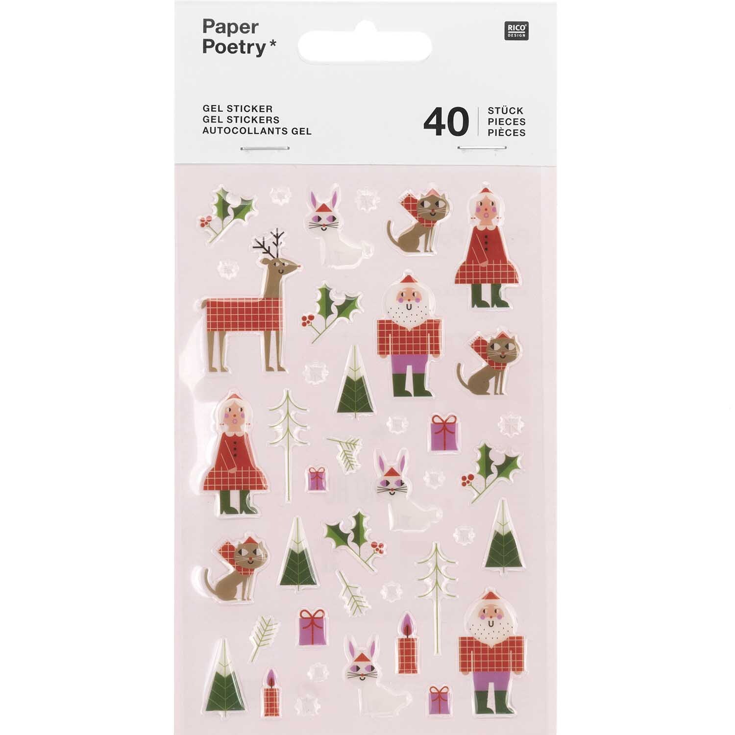 Paper Poetry Gelsticker Weihnachtsmann 1 Blatt