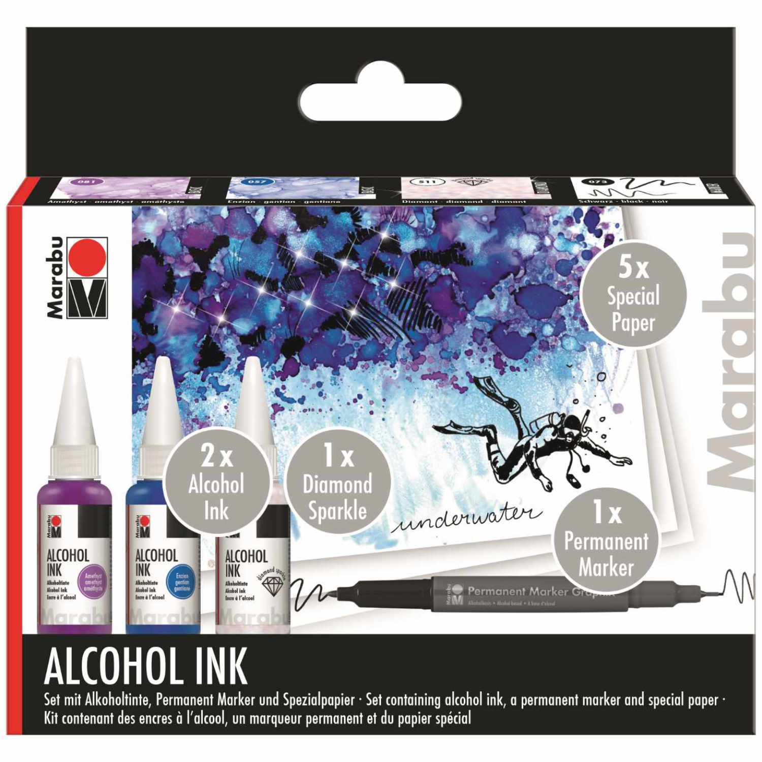 Alcohol Ink Set Underwater