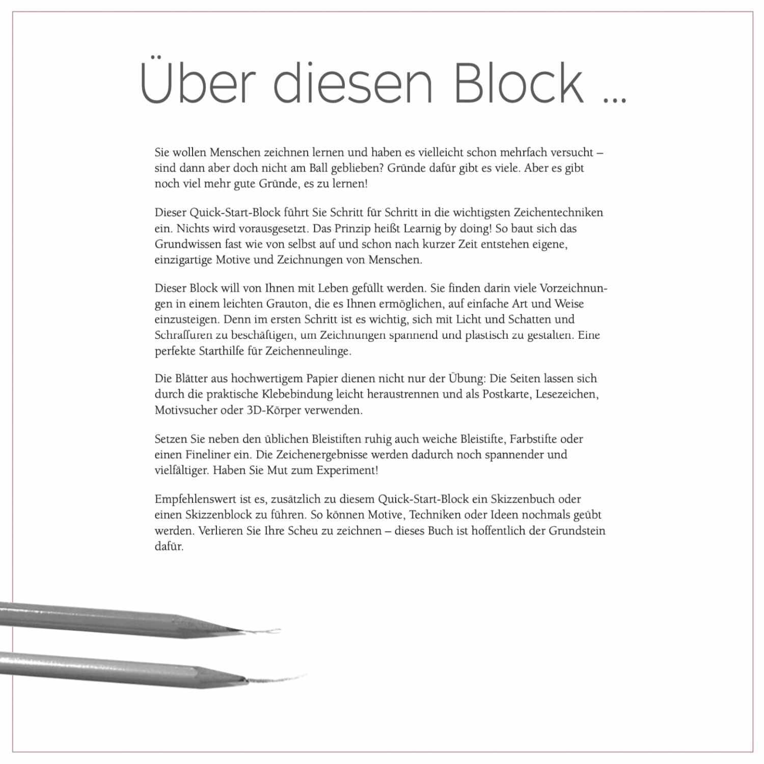 Die Kunst des Zeichnens - Der Quick-Start-Block - Menschen