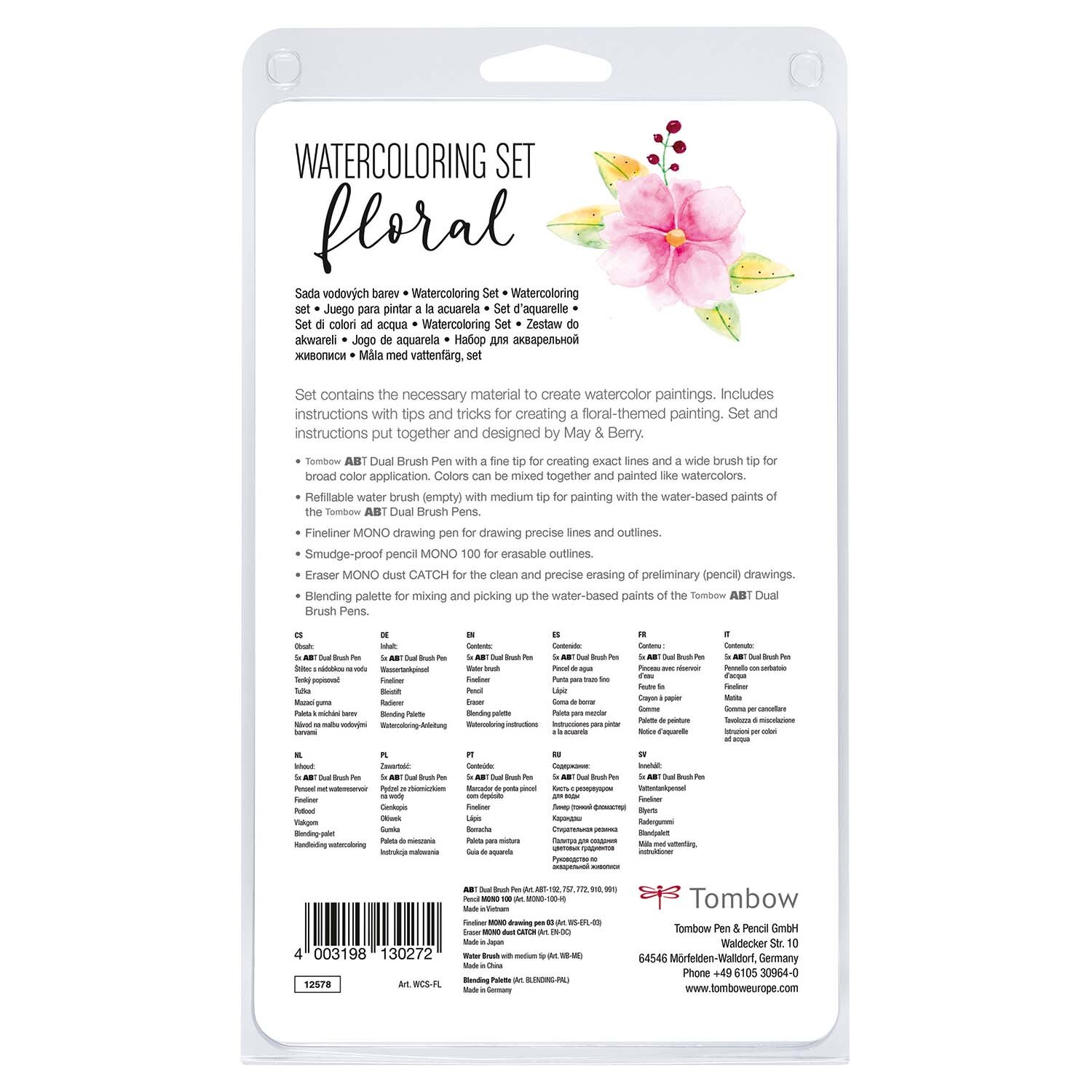 Tombow Watercoloring Set Floral