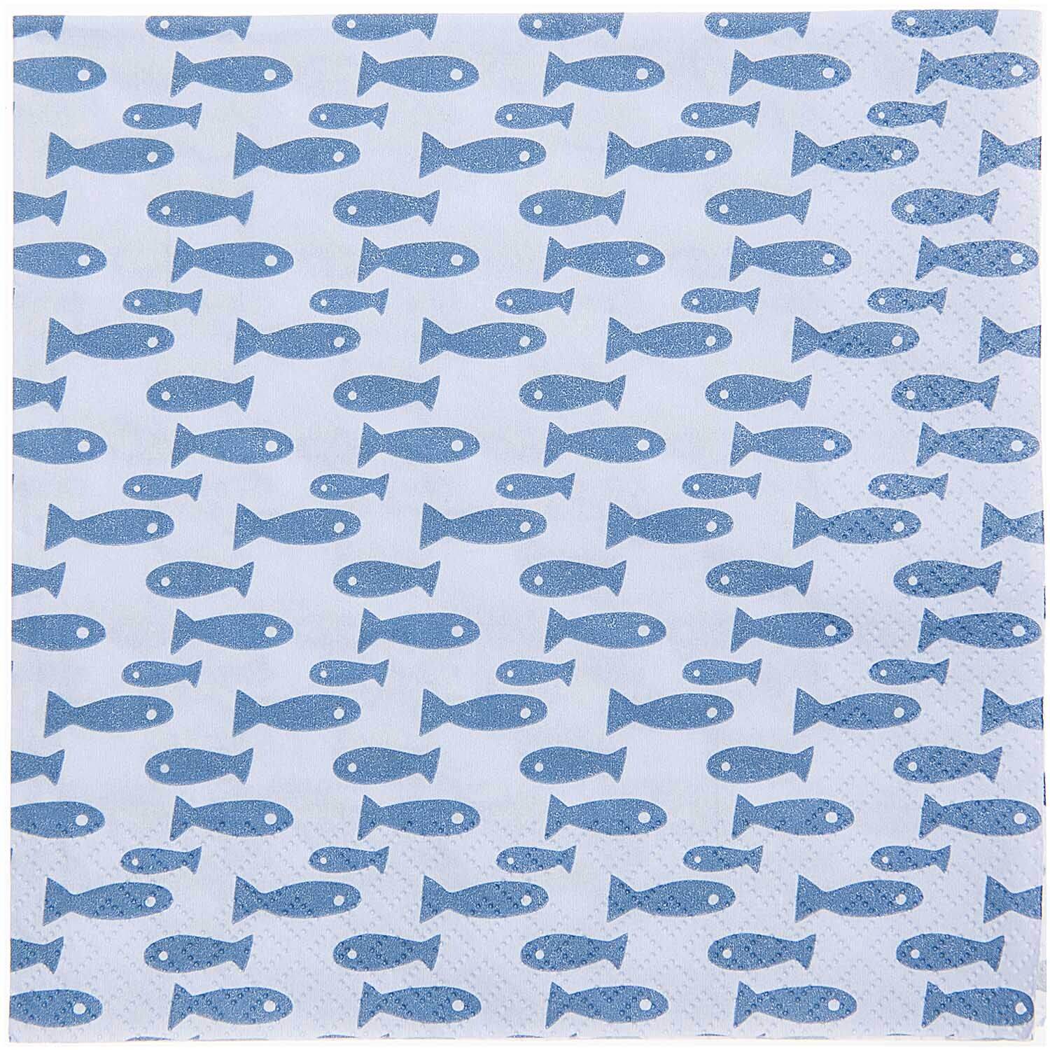 Servietten Mermaid Fische blau 33x33cm 20 Stück