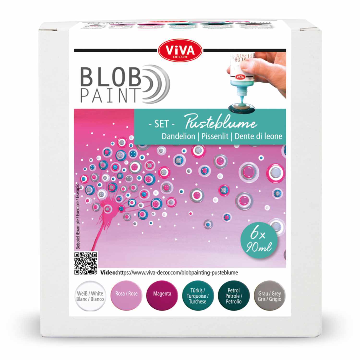 Blob Paint Set Pusteblume 6x90ml