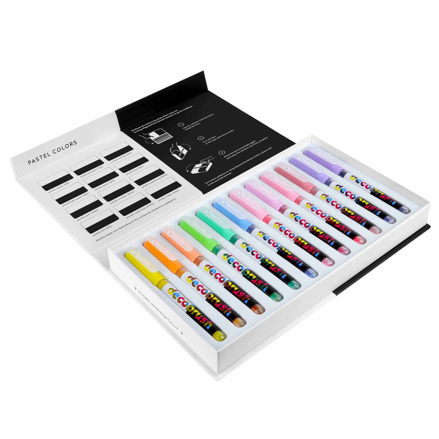 PIGMENT Deco Brush Marker Pastel Colors Set 12 Farben