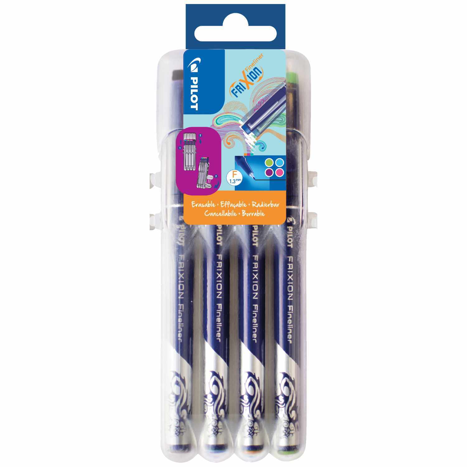 Frixion Fineliner Set2Go Nebenfarben 4 Stück