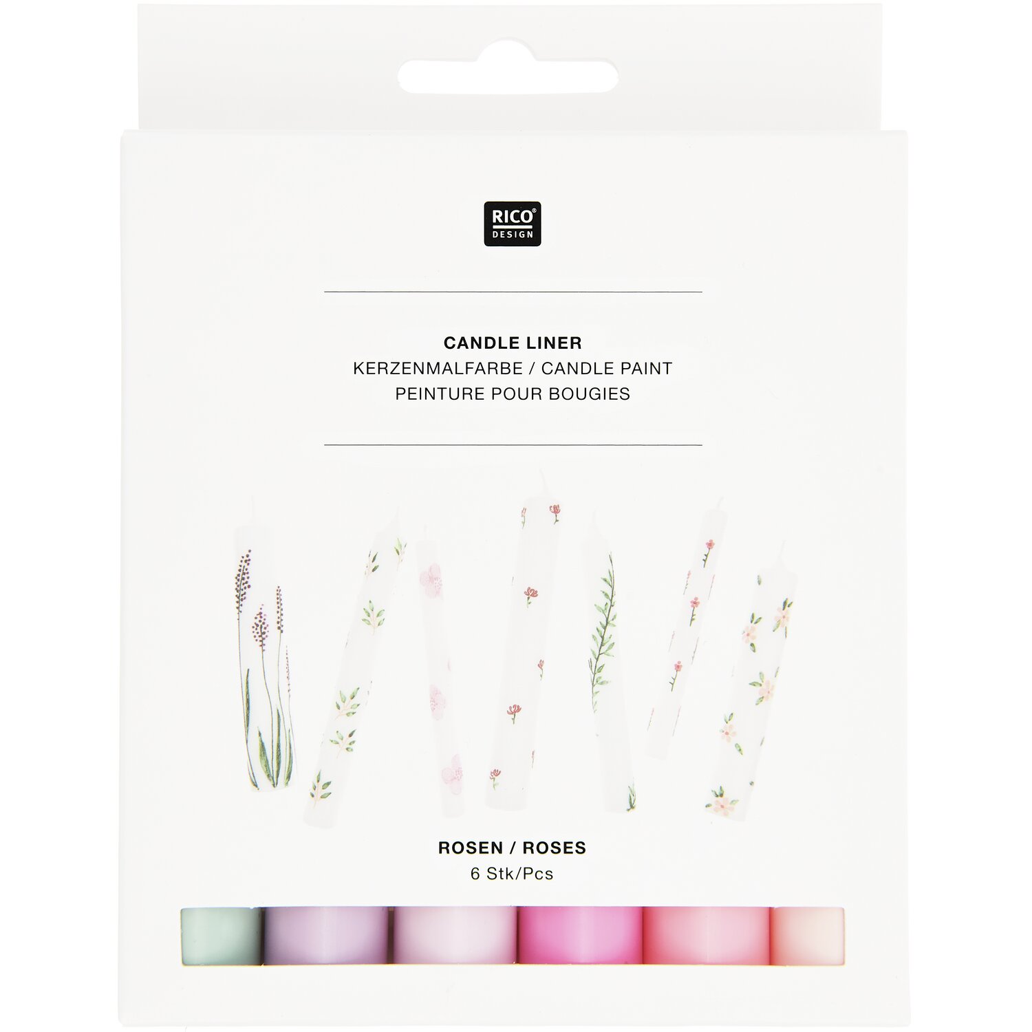 Candle Liner Kerzenmalfarbe Set Roses