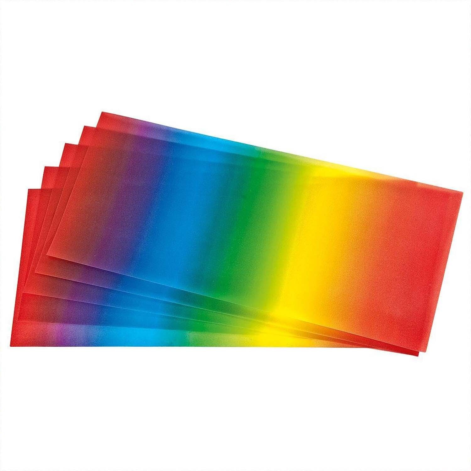 Laternenzuschnitte Transparentpapier Regenbogen 22x51cm 25 Bogen