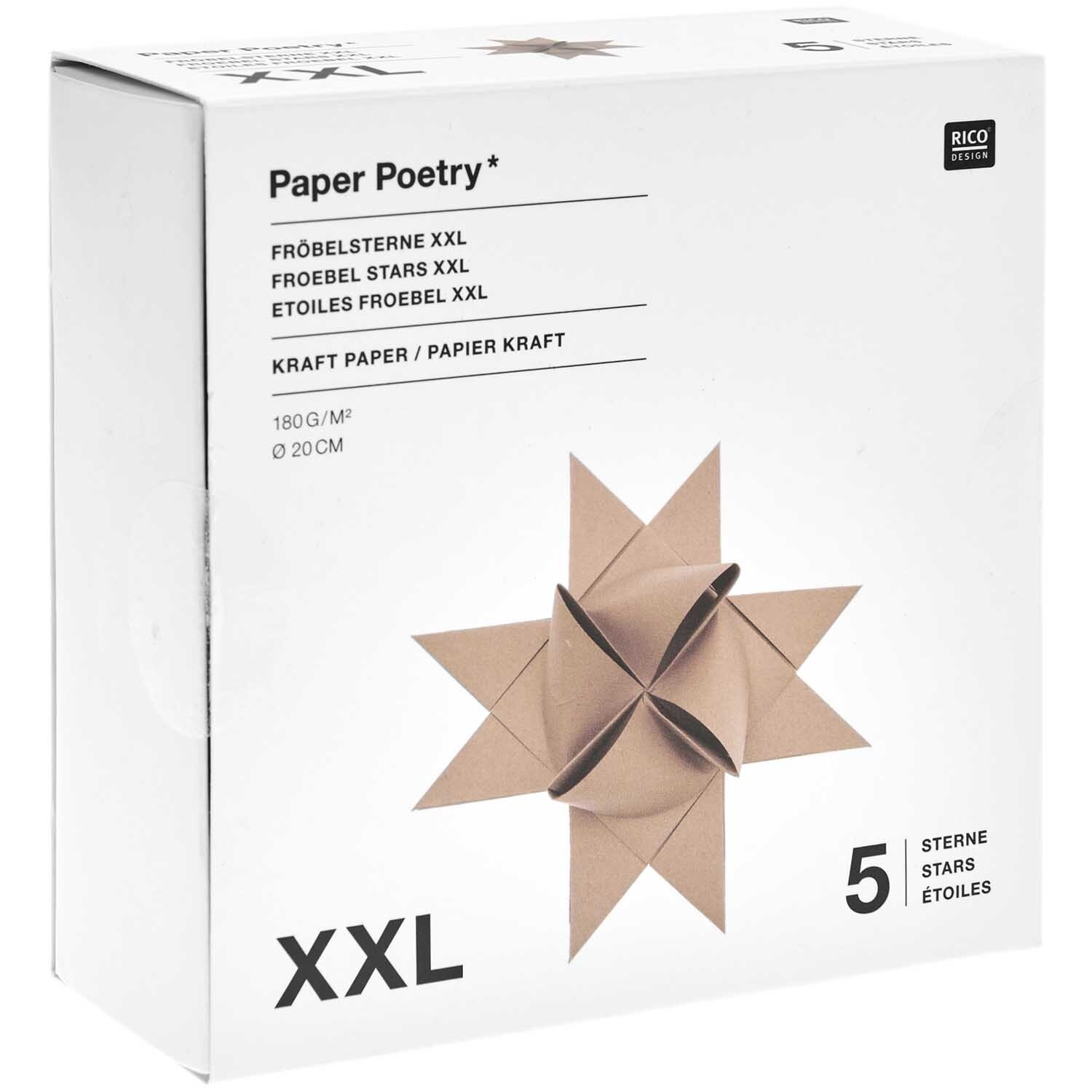 Paper Poetry Fröbelstreifen XXL 180g/m2 20 Stück