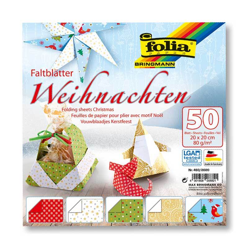 Faltblätter Weihnachten 20x20cm 50 Blatt