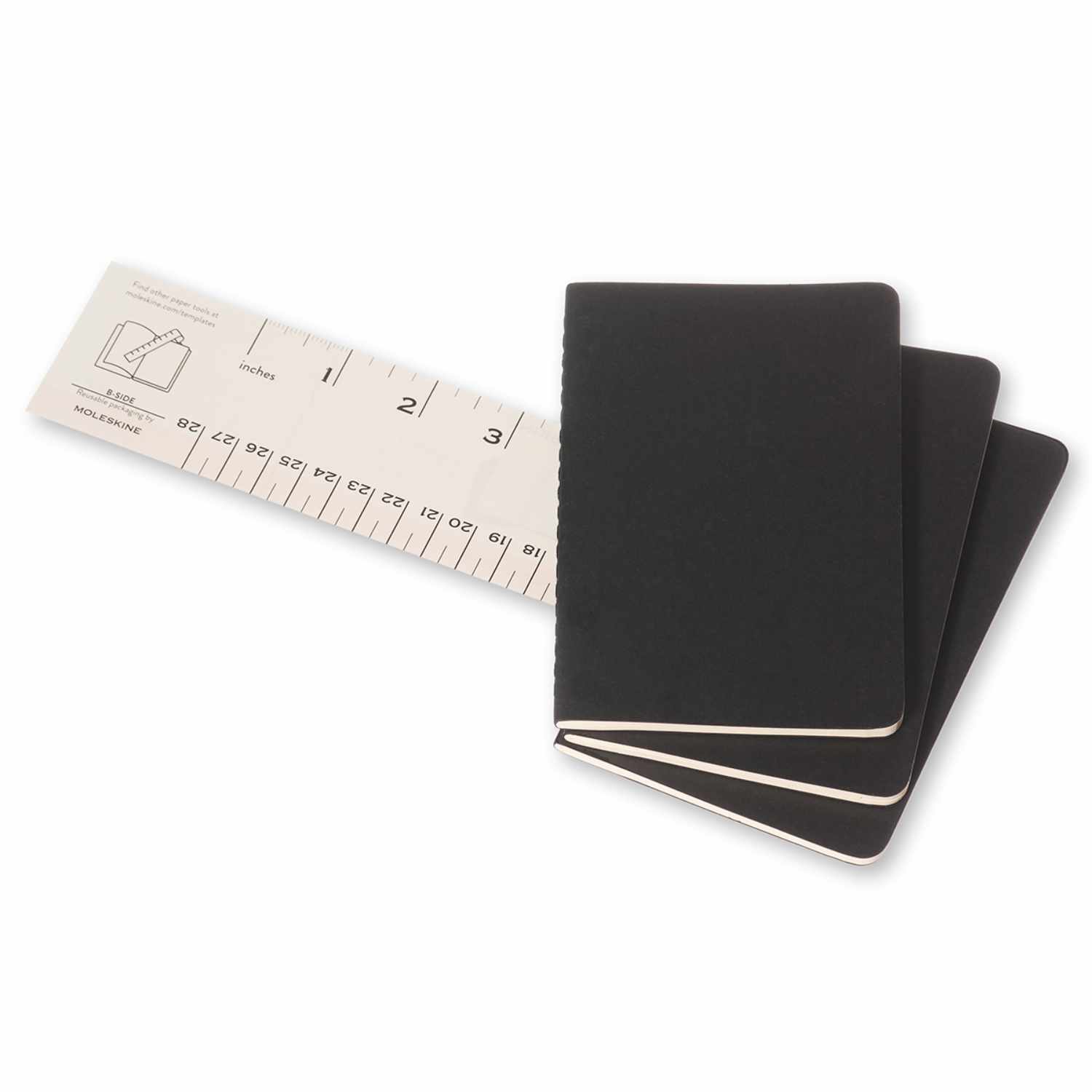 Cahier Notizbücher liniert Soft Cover schwarz 3 Stück