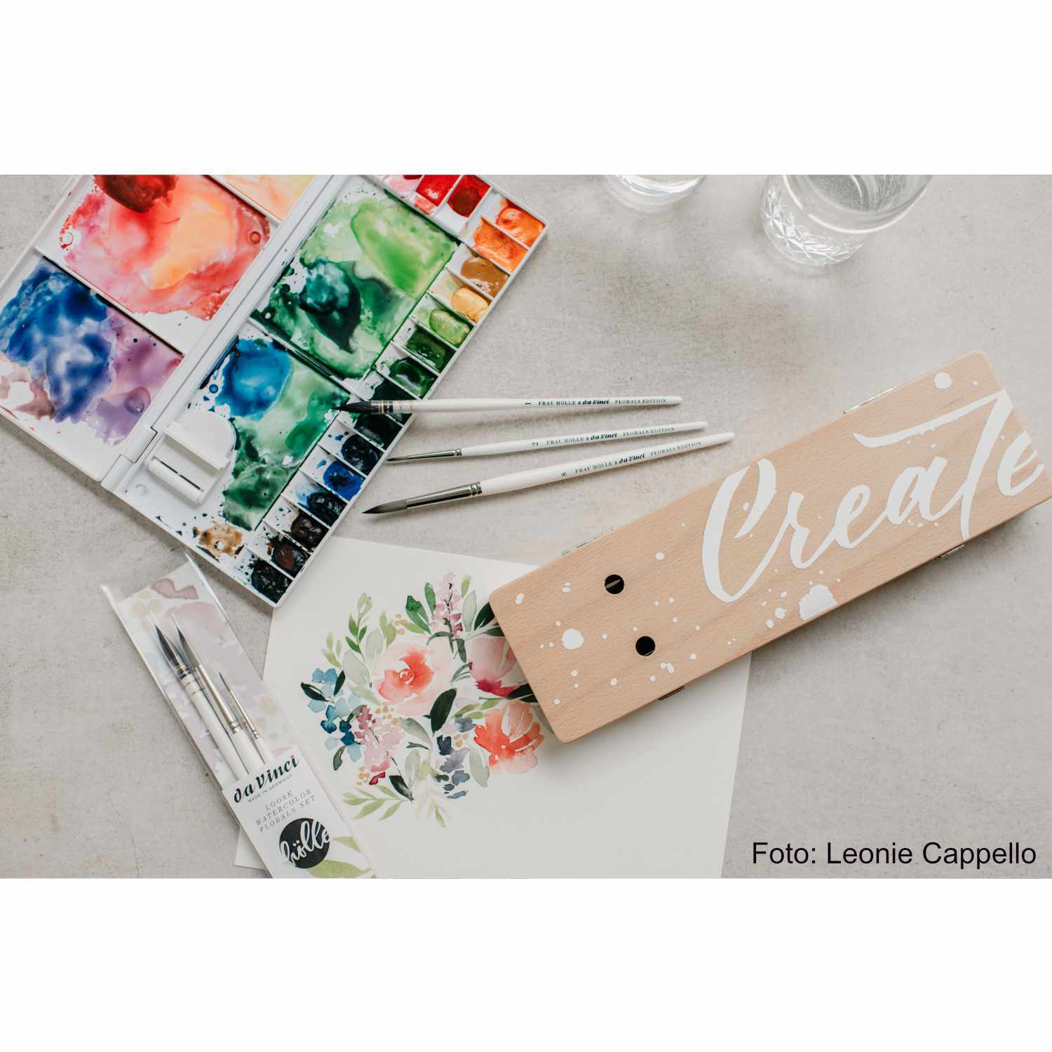 da Vinci Pinsel-Set Loose Watercolor Florals